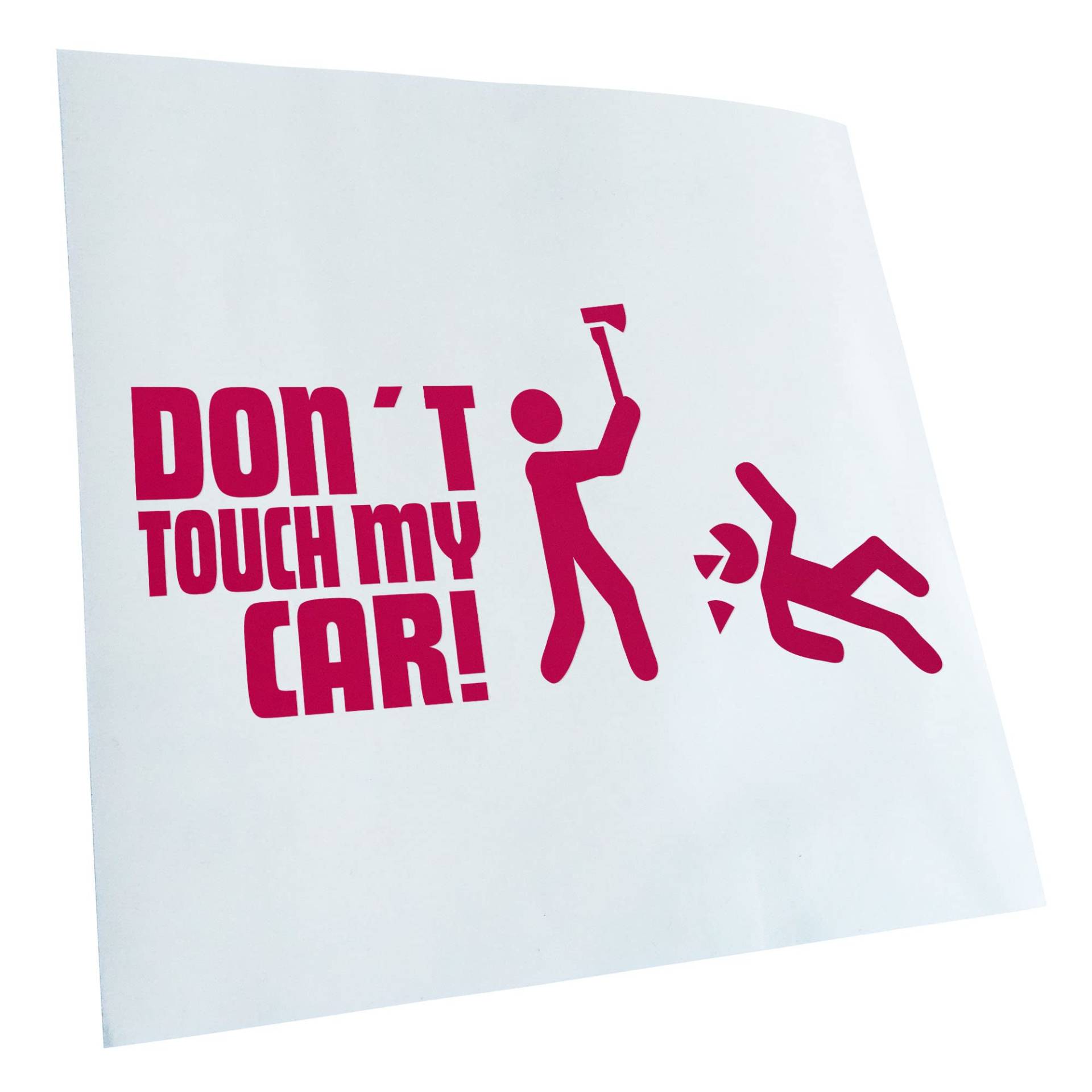 Kiwistar - Autoaufkleber - Pink - 20x10cm Dont Touch My Car Aufkleber für Auto, Laptop, Fahrrad, LKW, Motorrad Mehrfarbig JDM Decal Racing von KIWISTAR UG