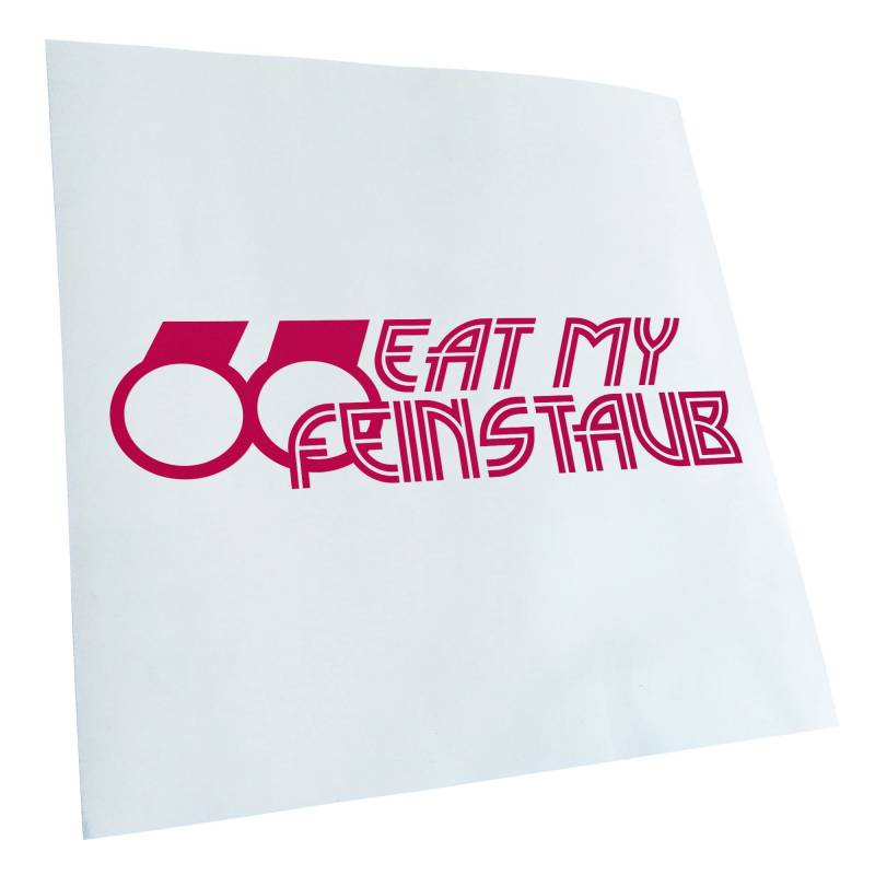 Kiwistar - Autoaufkleber - Pink - 20x5cm Eat My Feinstaub Aufkleber für Auto, Laptop, Fahrrad, LKW, Motorrad Mehrfarbig JDM Decal Racing von KIWISTAR UG