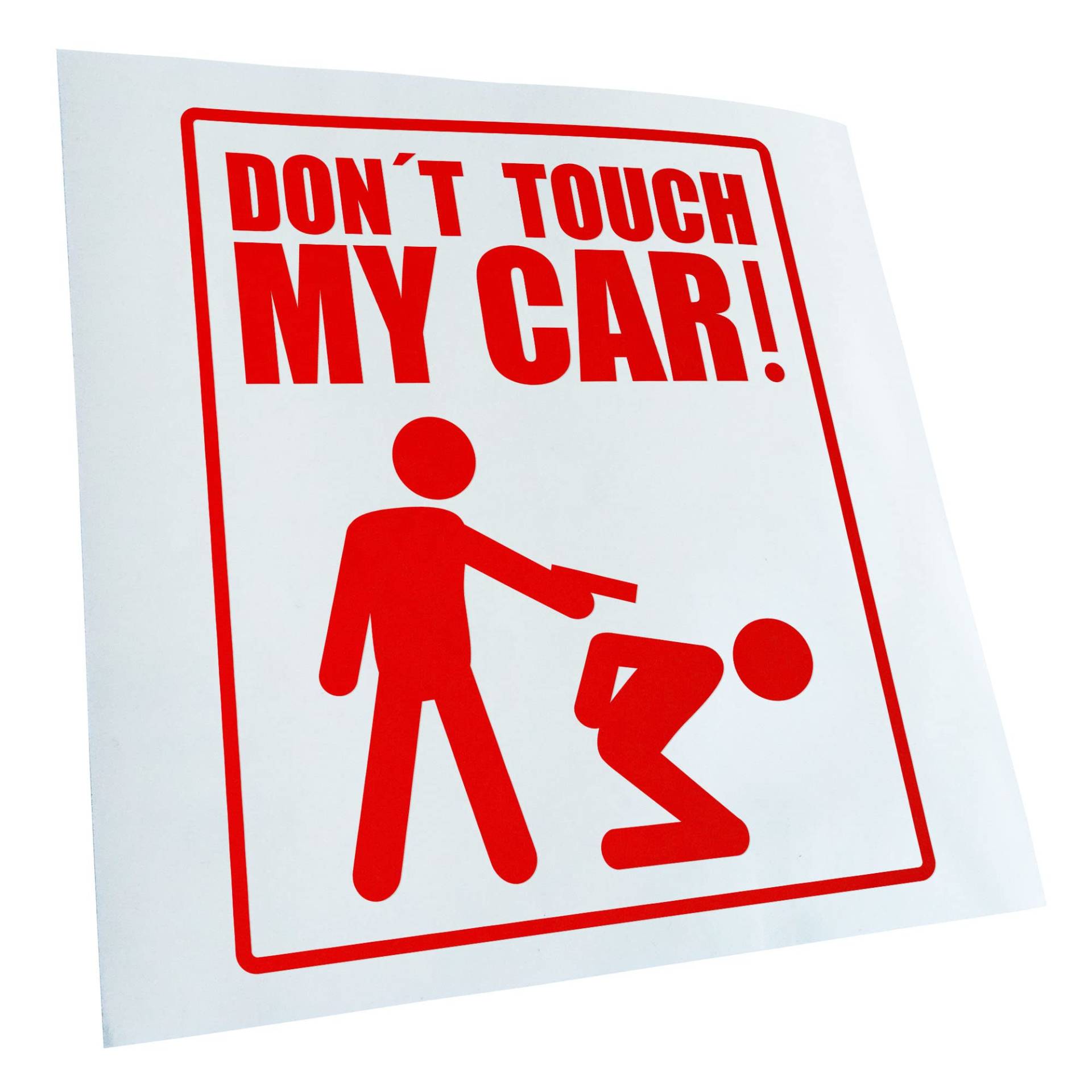 Kiwistar - Autoaufkleber - Rot - 12x10cm Dont Touch My Car Aufkleber für Auto, Laptop, Fahrrad, LKW, Motorrad Mehrfarbig JDM Decal Racing von KIWISTAR UG