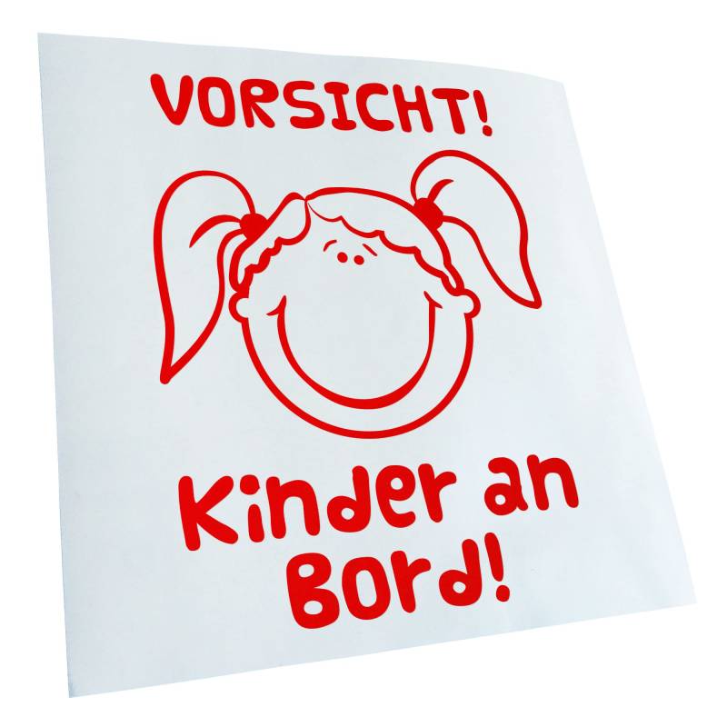 Kiwistar - Autoaufkleber - Rot - 13x10cm Vorsicht! Kinder an Board Aufkleber für Auto, Laptop, Fahrrad, LKW, Motorrad Mehrfarbig JDM Decal Racing von KIWISTAR UG