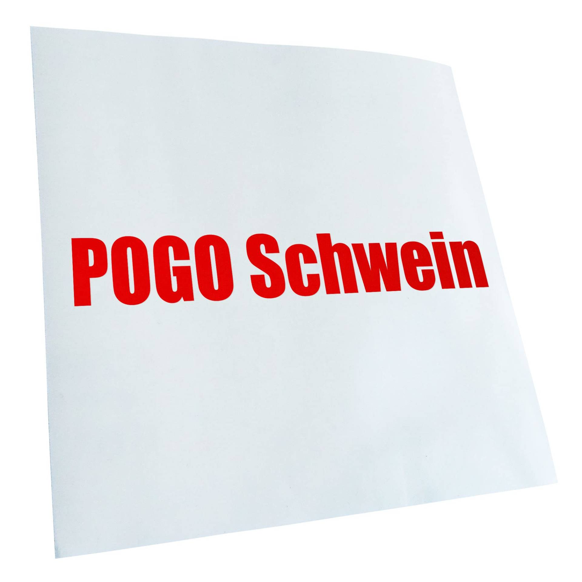 Kiwistar - Autoaufkleber - Rot - 20x3cm Pogo Schwein Aufkleber für Auto, Laptop, Fahrrad, LKW, Motorrad Mehrfarbig JDM Decal Racing von KIWISTAR UG