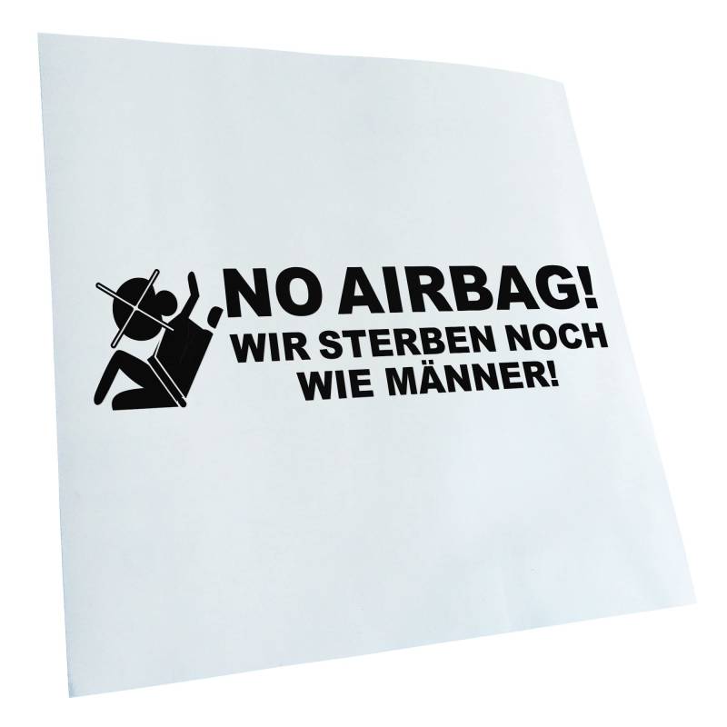 Kiwistar - Autoaufkleber - Schwarz - 20x5cm No Airbag Aufkleber für Auto, Laptop, Fahrrad, LKW, Motorrad Mehrfarbig JDM Decal Racing von KIWISTAR UG