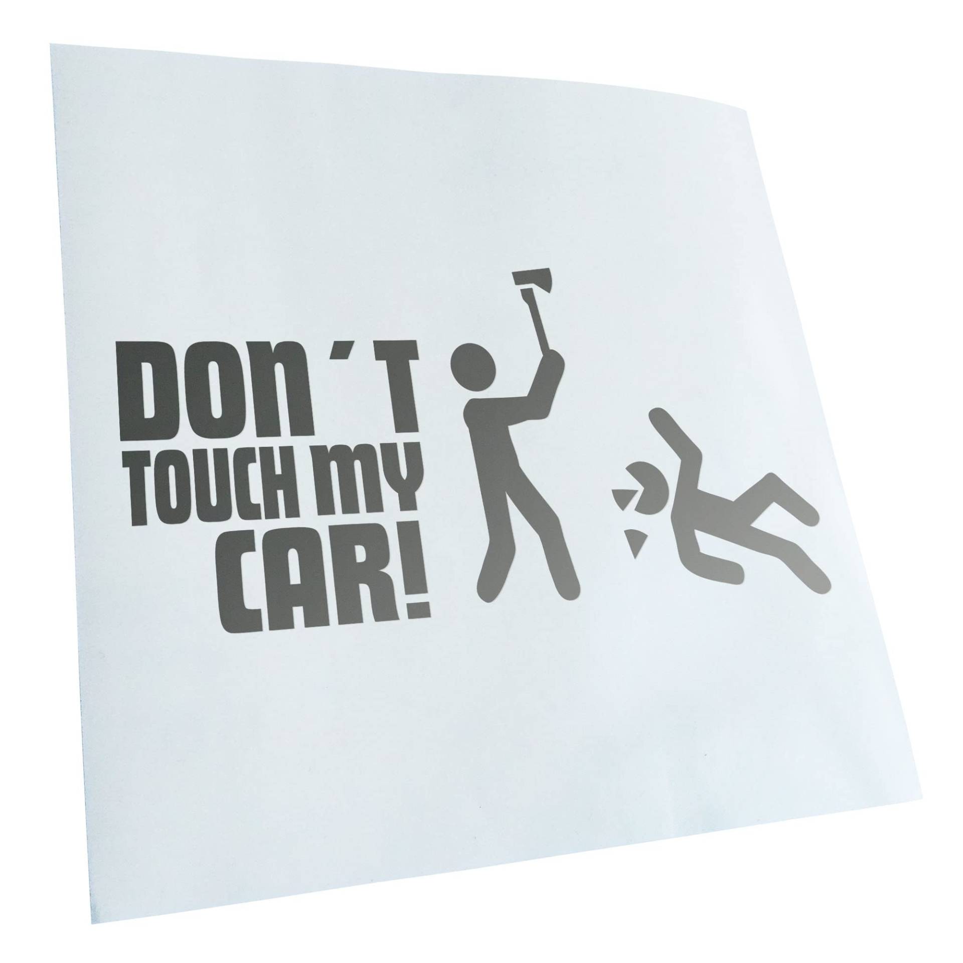 Kiwistar - Autoaufkleber - Silber - 20x10cm Dont Touch My Car Aufkleber für Auto, Laptop, Fahrrad, LKW, Motorrad Mehrfarbig JDM Decal Racing von KIWISTAR UG