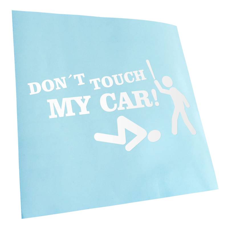 Kiwistar - Autoaufkleber - Weiß - 20x11cm Dont Touch My Car Aufkleber für Auto, Laptop, Fahrrad, LKW, Motorrad Mehrfarbig JDM Decal Racing von KIWISTAR UG