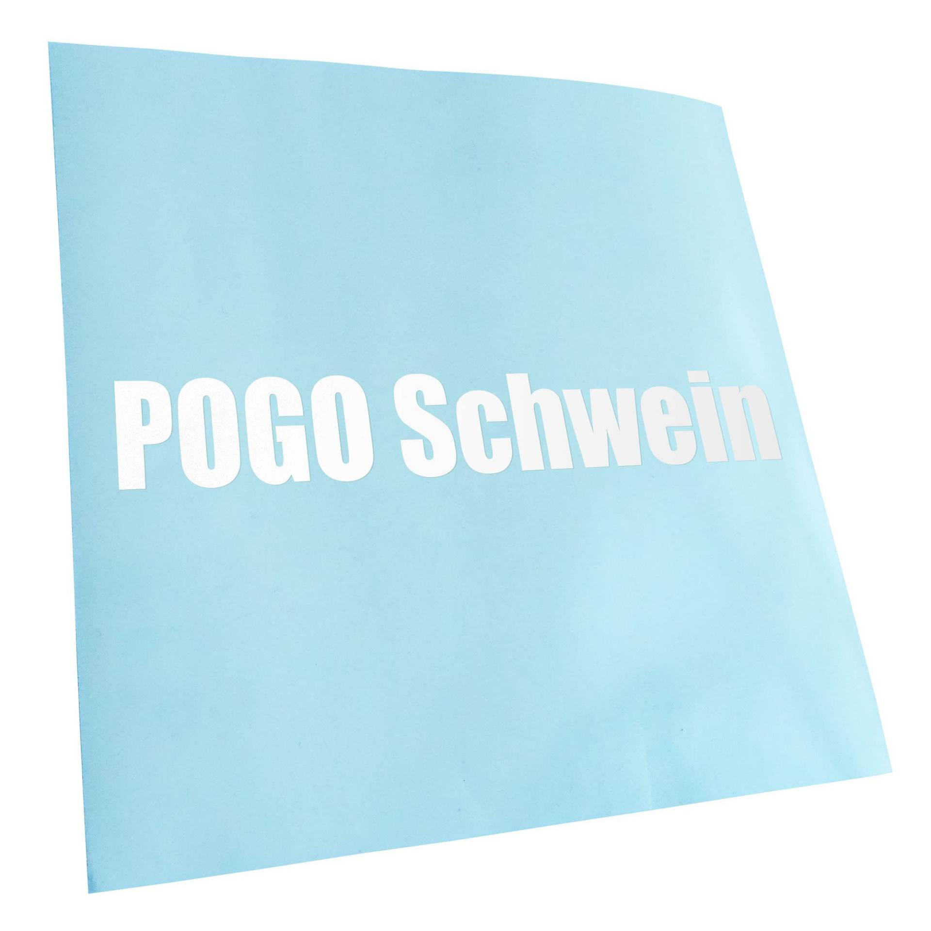 Kiwistar - Autoaufkleber - Weiß - 20x3cm Pogo Schwein Aufkleber für Auto, Laptop, Fahrrad, LKW, Motorrad Mehrfarbig JDM Decal Racing von KIWISTAR UG