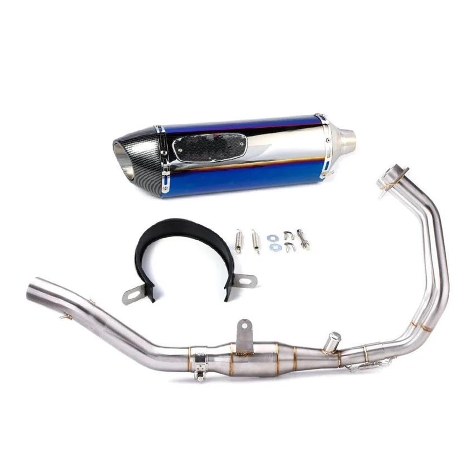 Zentralrohr For HONDA CB500X CBR500 CB500F CBR500R 2013-2019 Motorrad Auspuff Header Link Rohr Verbinden Rohr Volle Systeme Auspuff Modifikationszubehör(Blue) von KIXRKO