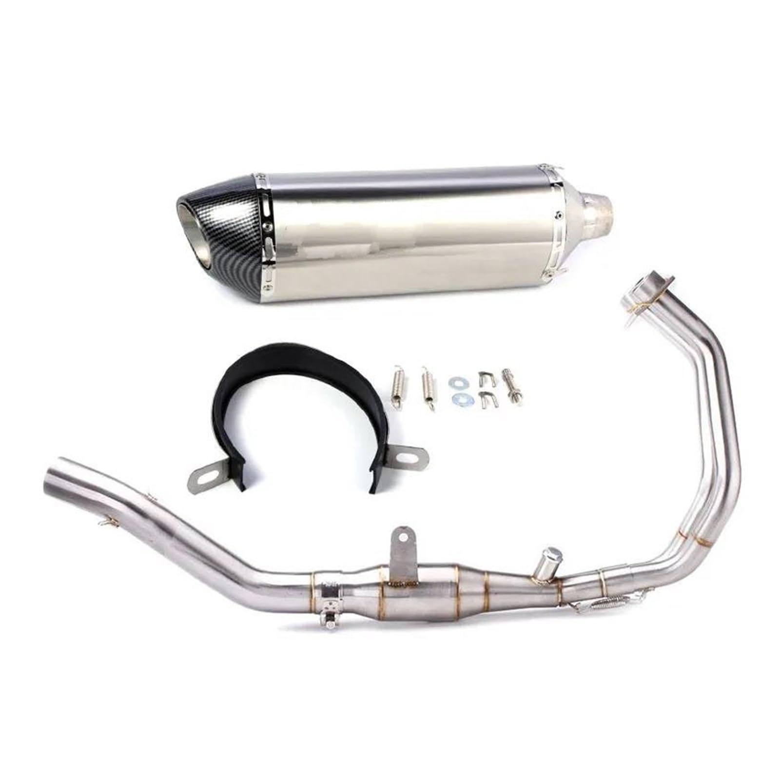 Zentralrohr For HONDA CB500X CBR500 CB500F CBR500R 2013-2019 Motorrad Auspuff Header Link Rohr Verbinden Rohr Volle Systeme Auspuff Modifikationszubehör(Silver B) von KIXRKO