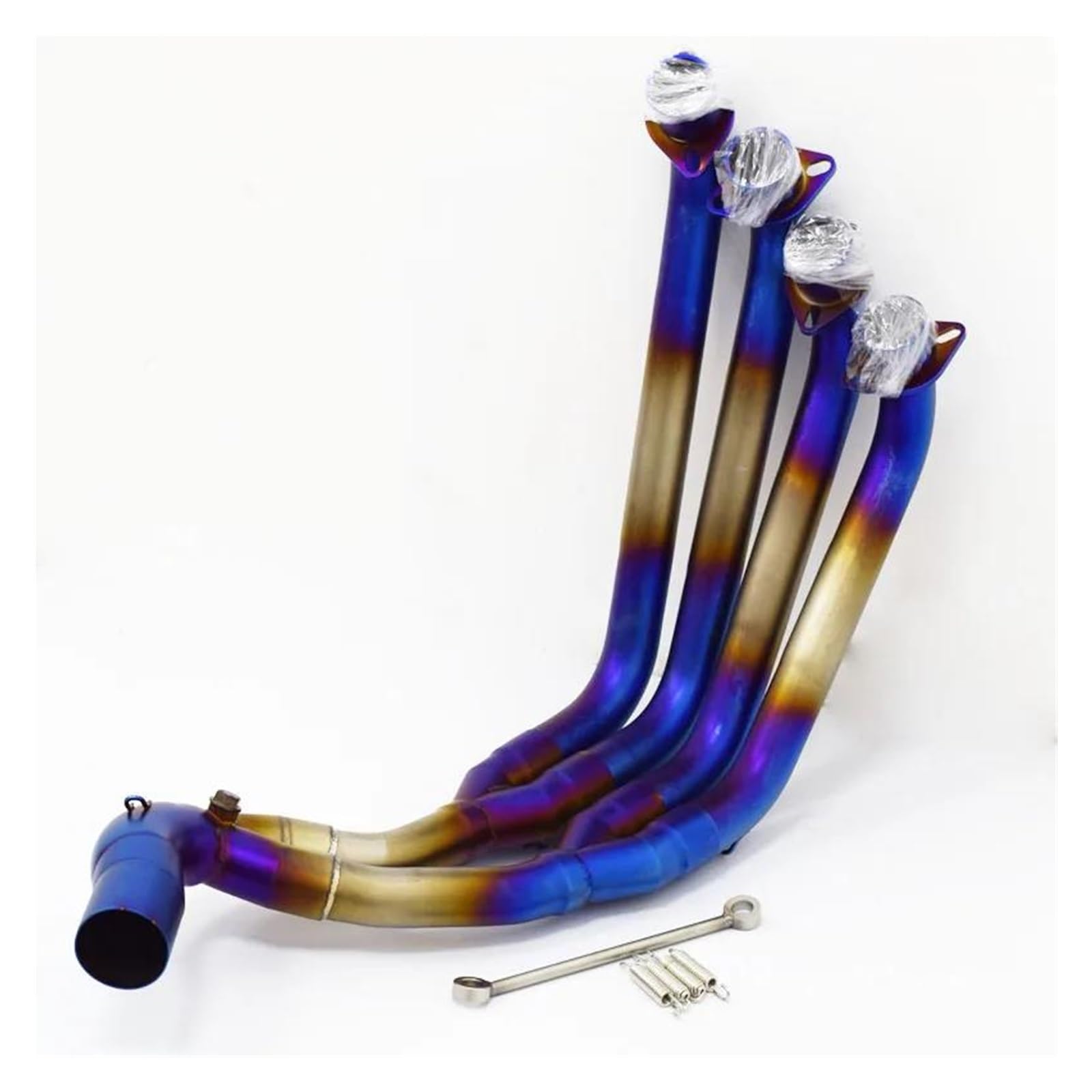 Zentralrohr For Honda CB650F CB650R CBR650 CBR650F 2014-2022 CB 650F CB 650R Motorrad Auspuff System Vorne Header Link Rohr Modifikationszubehör(Blue) von KIXRKO