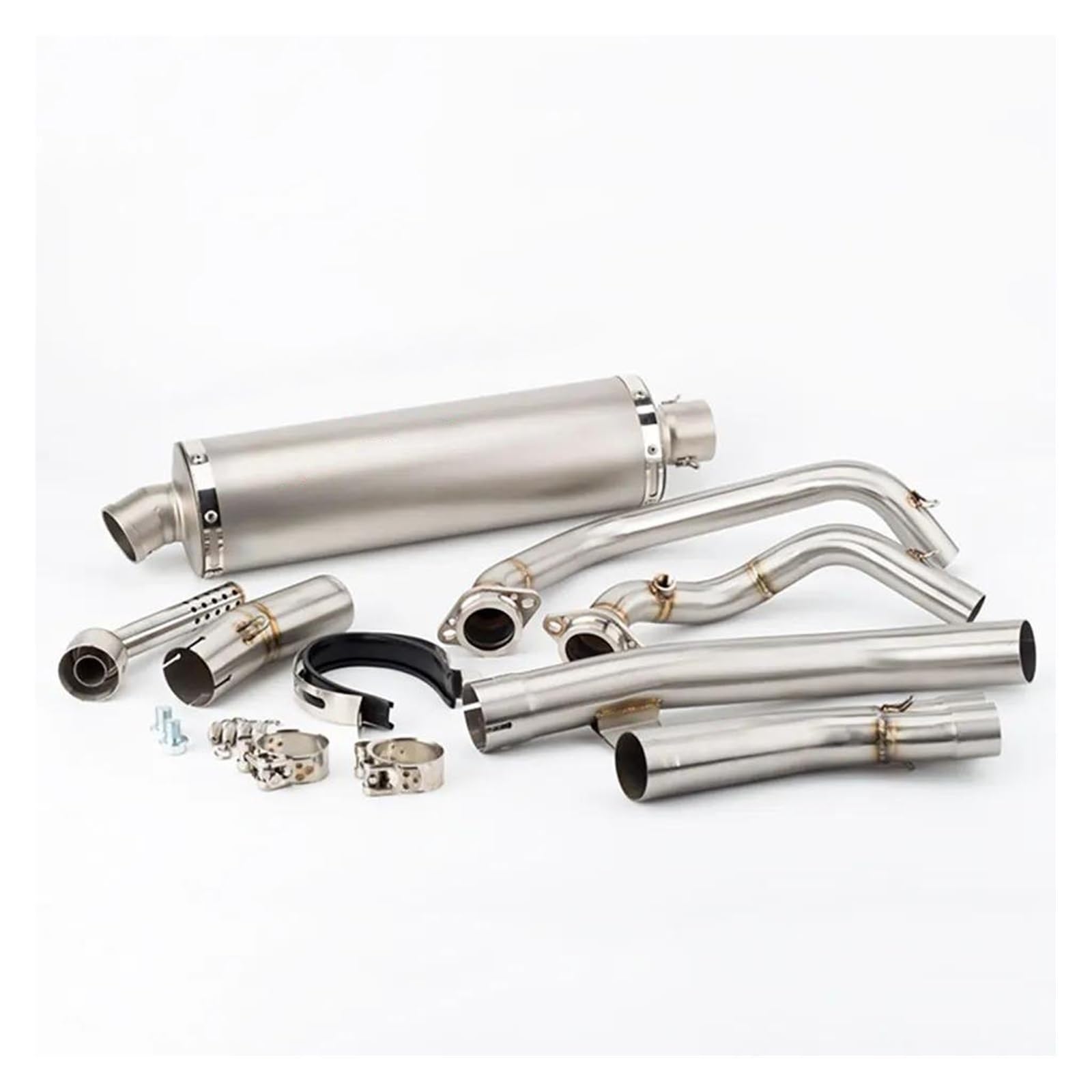 Zentralrohr For Honda Crf1100 Crf1100L Afrika Twin Auspuffanlagen 2020-2023 Motorrad Auspuff Volle System Espace Moto Slip Auf Modifikationszubehör(Silver b) von KIXRKO