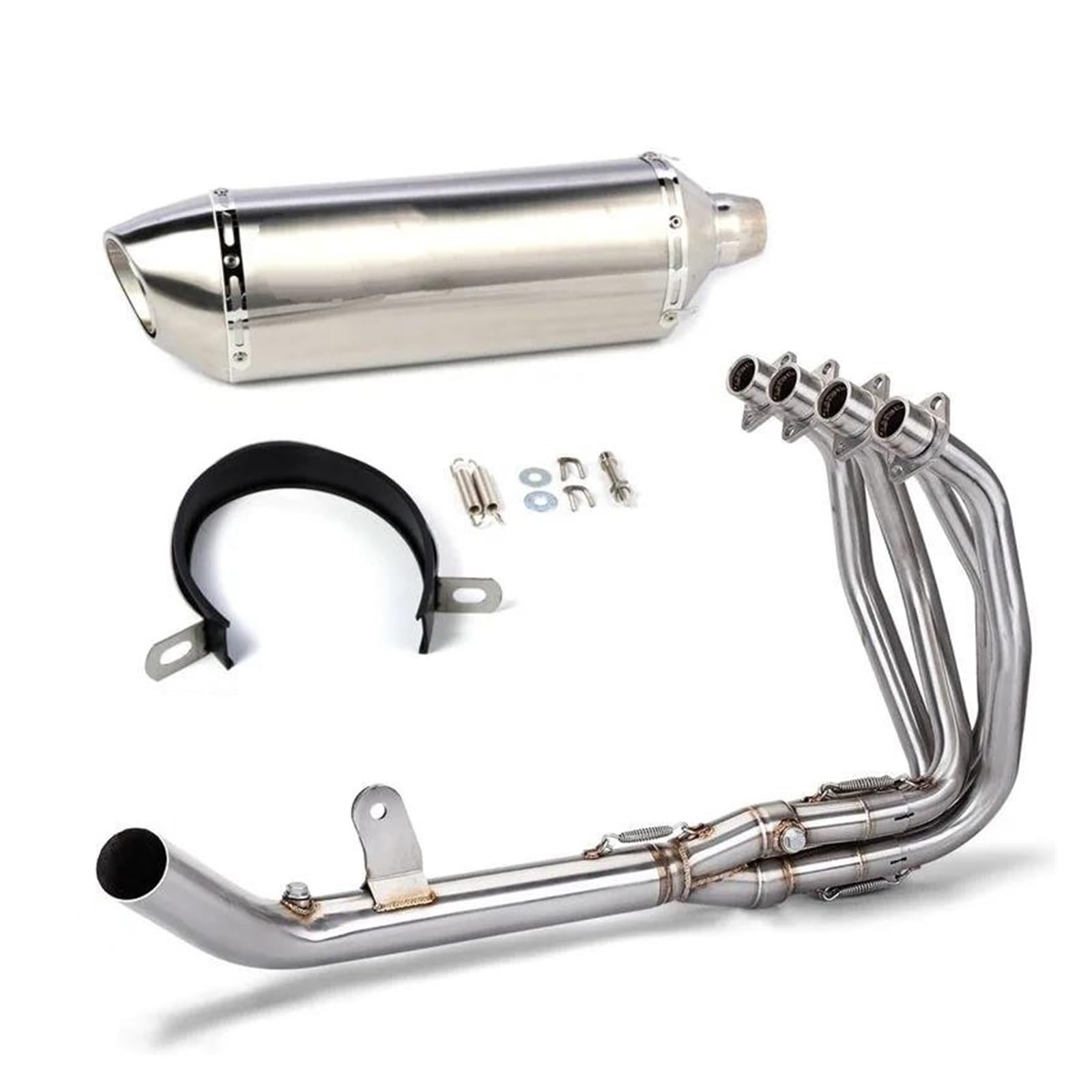 Zentralrohr For Kawasaki Ninja ZX4RR ZX-4RR ZX4 RR Motorradauspuff Komplettsysteme Modifizierter Krümmerschalldämpfer Modifikationszubehör(Silver) von KIXRKO