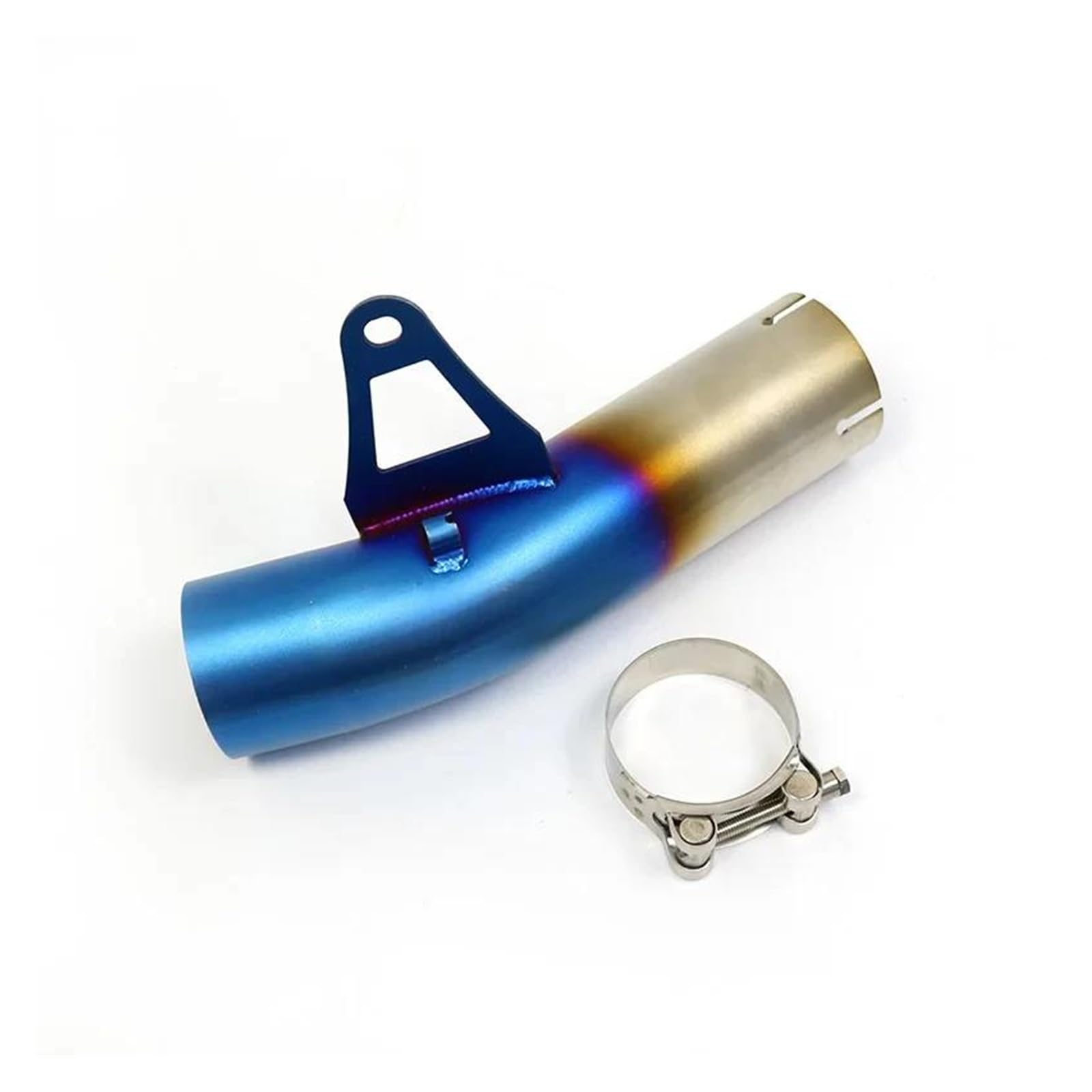 Zentralrohr For S1000RR 2009-2016 Motorrad Modifizierter 60mm Schalldämpfer Edelstahl Auspuff Mittelverbindungsrohr Modifikationszubehör(Blue) von KIXRKO