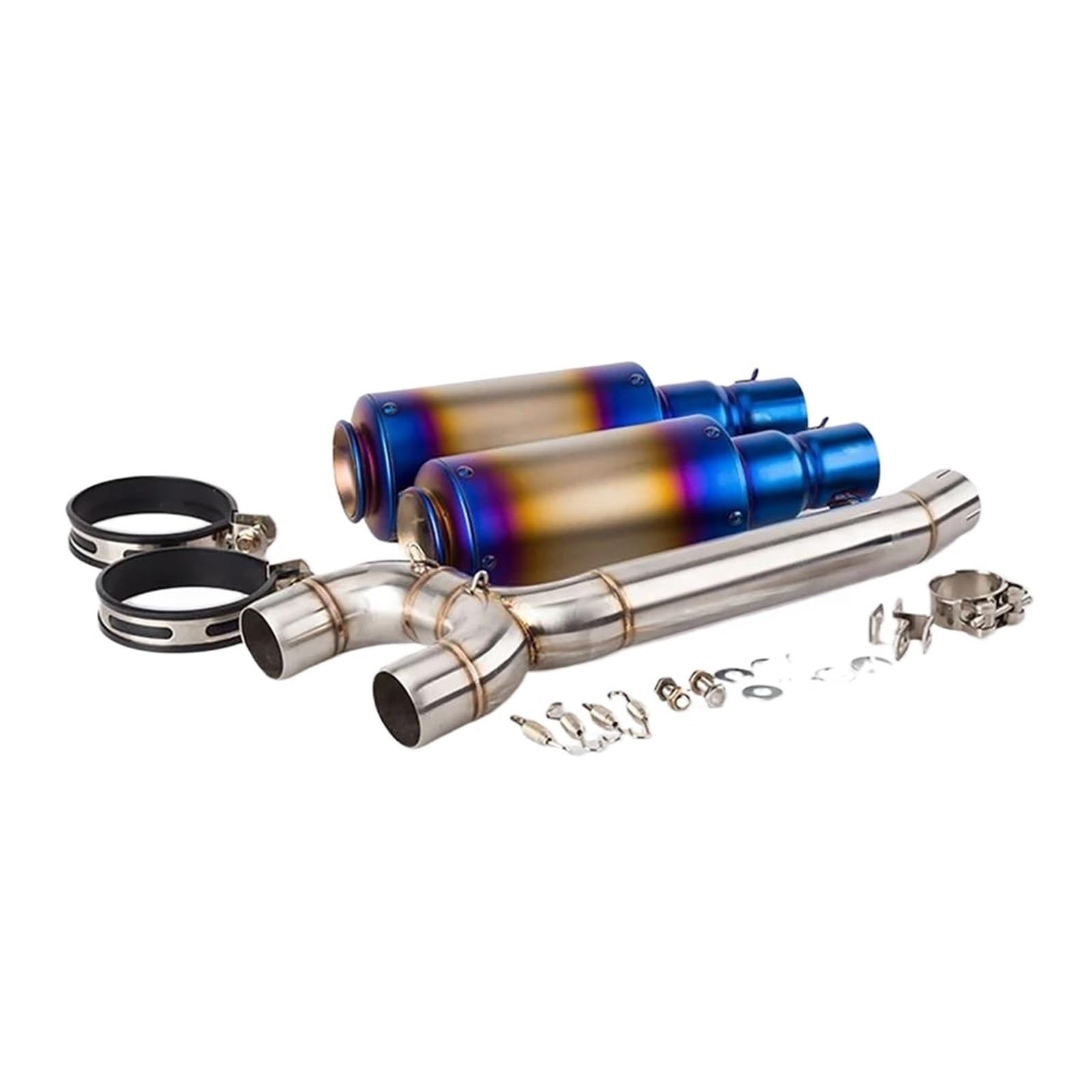 Zentralrohr For Yamaha FZ-6N FZ-6S FZ6 FZ6S FZ6N 2004-2009 Fz6 Motorrad Carbon Fiber Auspuff System Auspuff Mit Schalldämpfer Modifikationszubehör(Blue) von KIXRKO