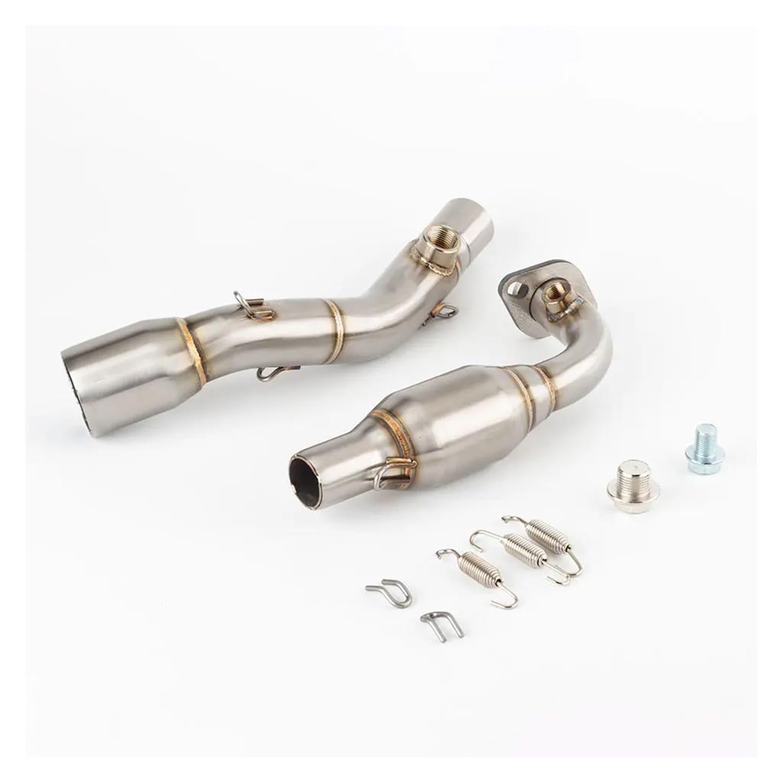 Zentralrohr For Yamaha Nvx V2 Vorne Rohr Nvx155 V2 Motorrad Auspuff Volle System Schalldämpfer Silp Auf Auspuff Modifikationszubehör(Silver b) von KIXRKO