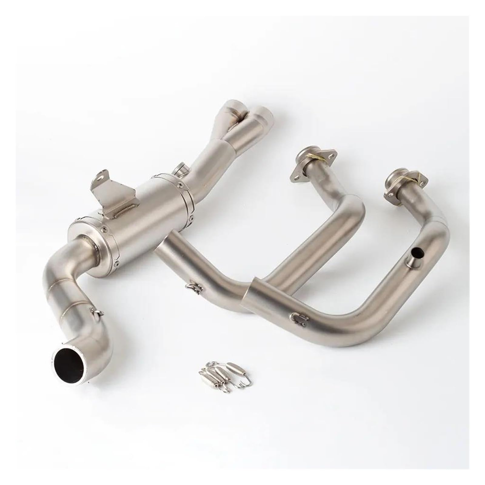 KIXRKO Zentralrohr for Yamaha R7 YZF R7 2021-2023 R7 Motorradauspuff Komplettsysteme Escape Schalldämpfer Modifizieren Front Link Pipe Schalldämpfer Auspuff Modifikationszubehör(Silver e) von KIXRKO