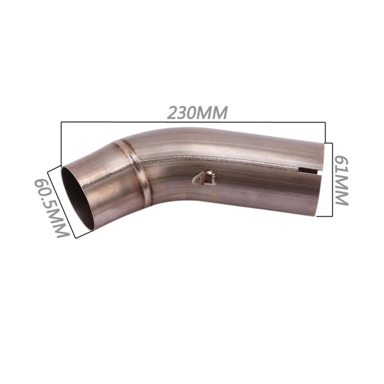 Zentralrohr Mittelrohr For Ducati 959 Panigale Motorrad Auspuffrohr 61mm Mittel Slip On Original Katalysator Modifikationszubehör(Stainless steel) von KIXRKO