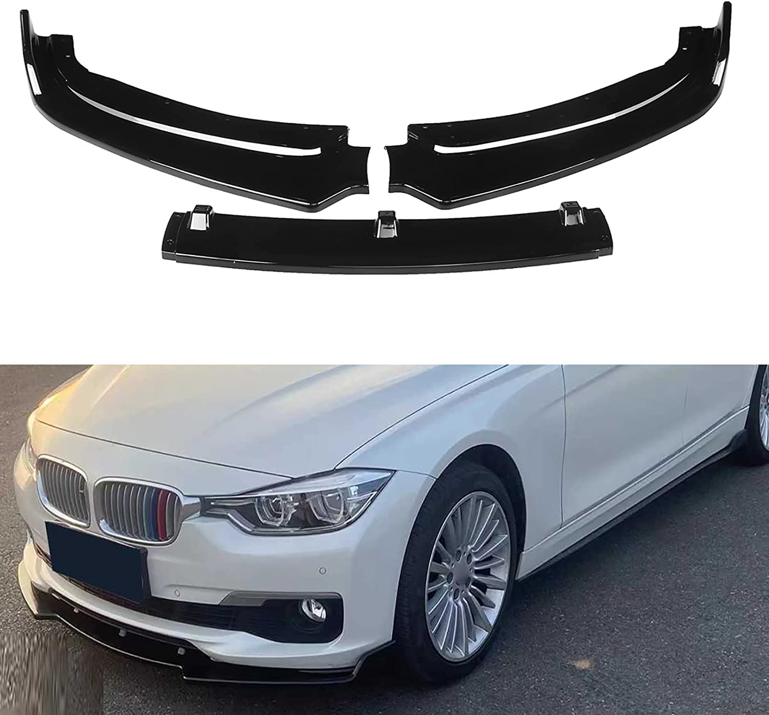 Auto Frontspoiler Frontlippe Spoiler für BMW 3 Series F30 F35 2012 2013 2014 2015 | FrontstoßStange Splitter FrontstoßStangenlippe Autoantikollisionsschutz von KJGE