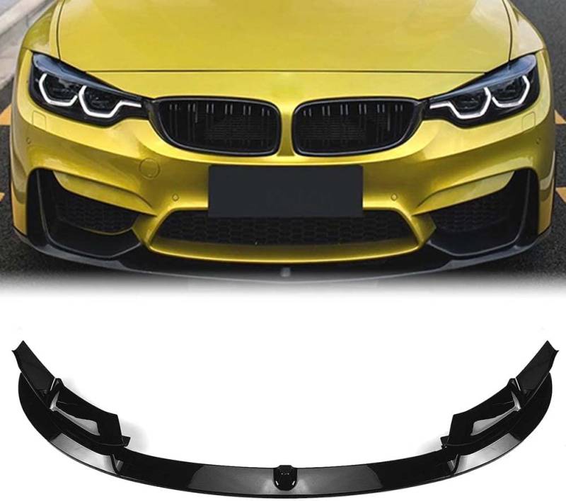 Auto Frontspoiler Frontlippe Spoiler für BMW F80 M3 F83 F82 M4 2015 2016 2017 2018 2019 2020 | FrontstoßStange Splitter FrontstoßStangenlippe Autoantikollisionsschutz von KJGE