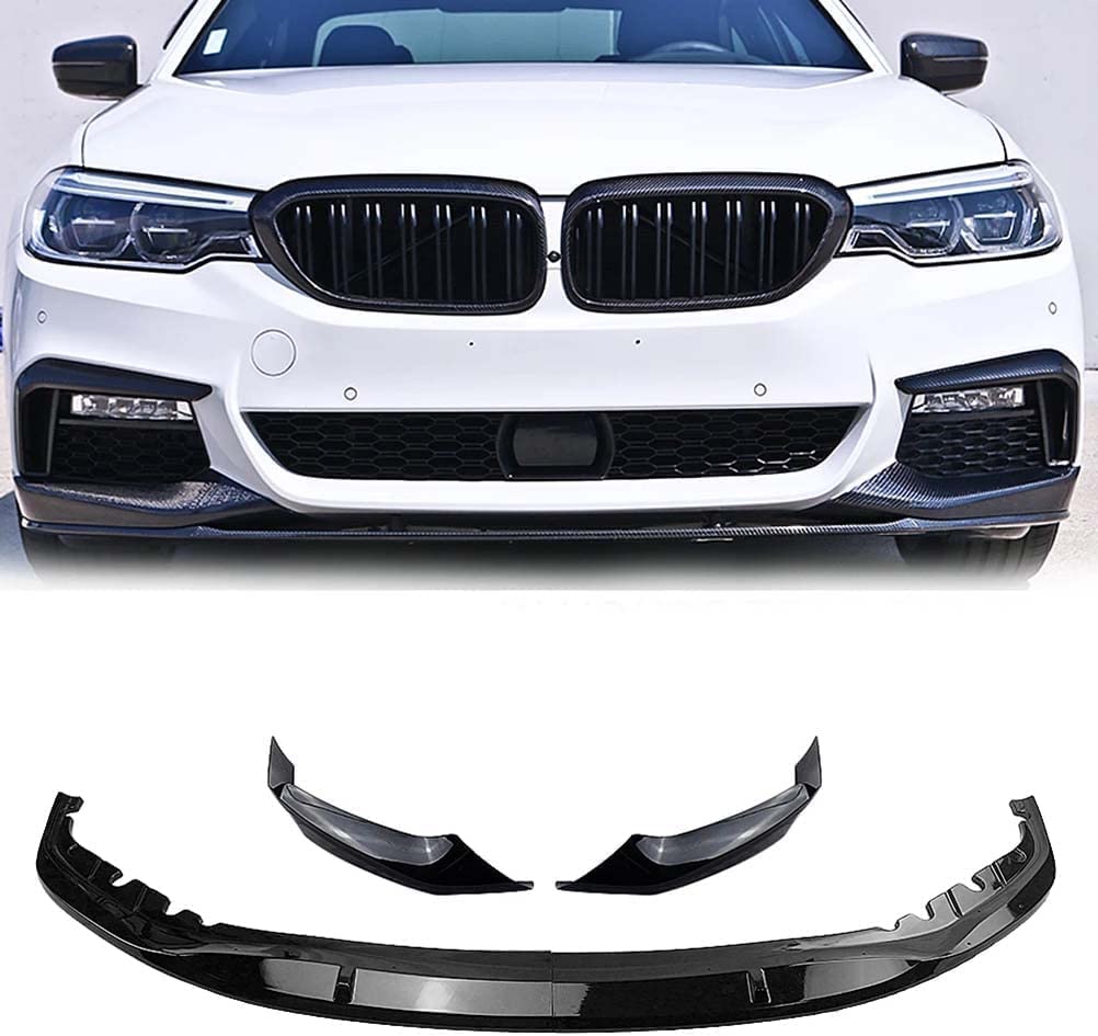 Auto Frontspoiler Frontlippe Spoiler für BMW G30 M Tech M Sport 2017 2018 2019 2020 | FrontstoßStange Splitter FrontstoßStangenlippe Autoantikollisionsschutz von KJGE