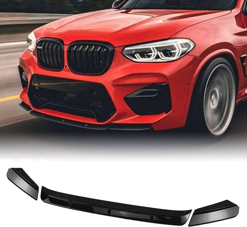 Auto Frontspoiler Frontlippe Spoiler für BMW X3M F97 X4M F98 2019 2020 2021 2022 | FrontstoßStange Splitter FrontstoßStangenlippe Autoantikollisionsschutz von KJGE