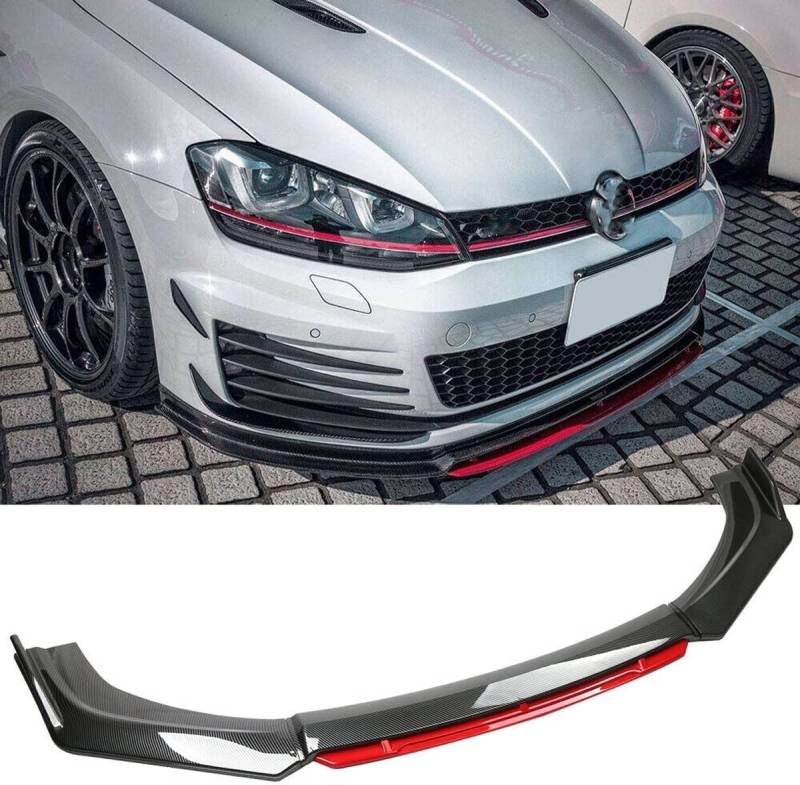 Auto Frontspoiler Frontlippe Spoiler für VW Golf 7 7.5 MK7 MK7.5 GTI GTD R MK5 MK6 | FrontstoßStange Splitter FrontstoßStangenlippe Autoantikollisionsschutz von KJGE