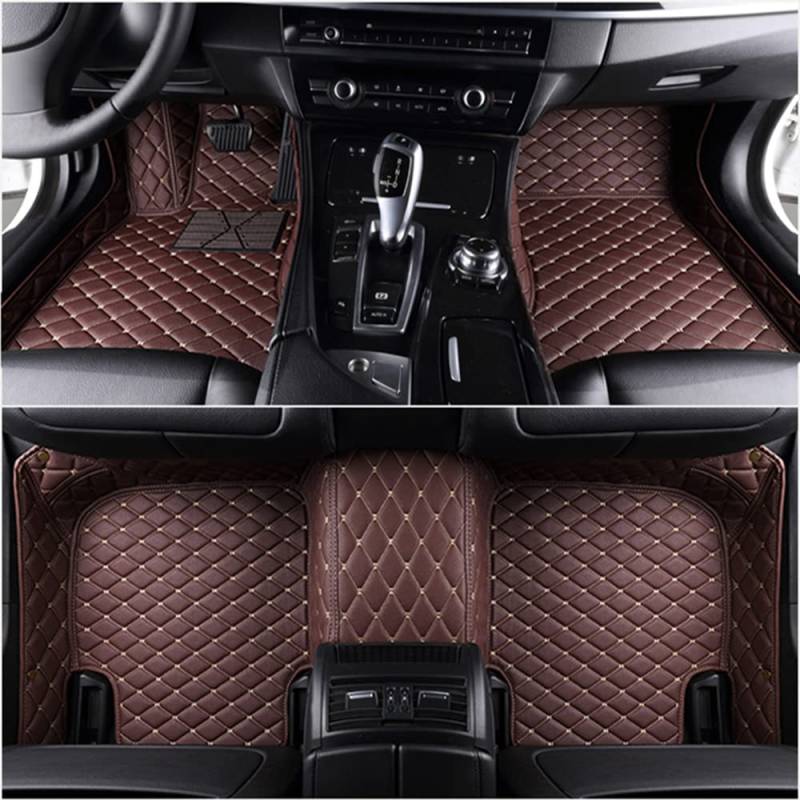 Auto Fußmatten FüR Nissan X-Trail 4. Gen (T33) 7-Seats 2021 2022 2023 | All Inclusive Maßgeschneidert Leder wasserdichte Anti-Rutsch Fussmatten Floor Mats ZubehöR von KJGE