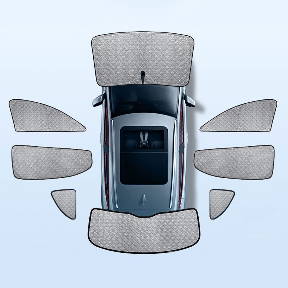 Auto Sonnenschutz für Mercedes Benz GLB | Car Front Heck Seitenscheibe Privacy Verdicken Sonnenblenden,A/8Pcs von KJGE