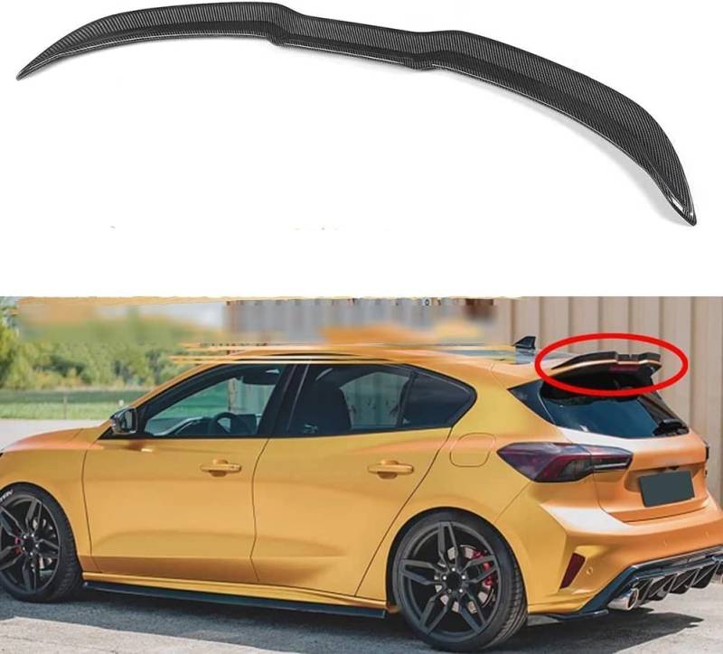 Premium ABS Auto Heckspoiler Spoiler für Ford Focus MK4 ST-LINE 2019 2020 2021 | Car Kofferraum Spoiler Heckklappe Heckflügel Lippe von KJGE