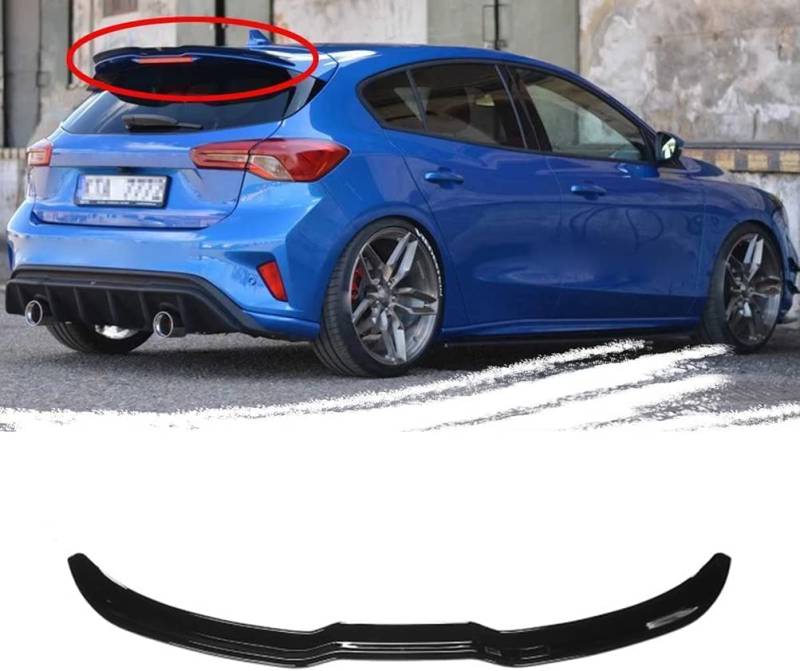 Premium ABS Auto Heckspoiler Spoiler für Ford Focus MK4 ST-LINE 2019 2020 2021 | Car Kofferraum Spoiler Heckklappe Heckflügel Lippe von KJGE