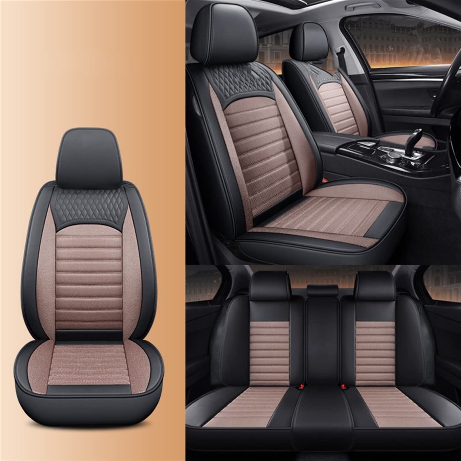 KJHOPY Mehrere Stile Autositzkissenbezüge Automotive Interior Für Hyundai Für Tucson Santa FE I30 I40 Für Veranstaltungsort Ioniq Accent(3) von KJHOPY