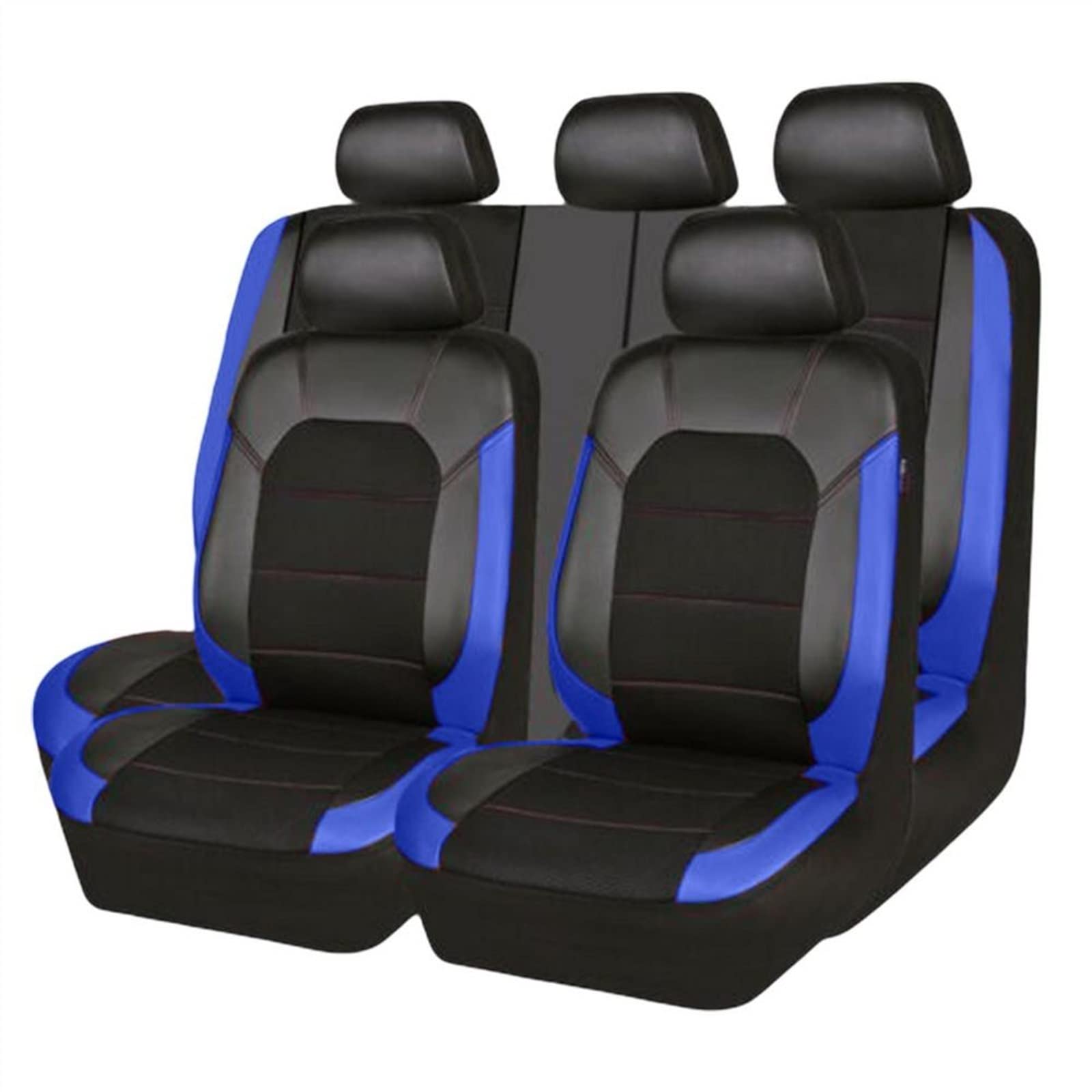 KJHOPY Mehrere Stile PU-Sitzbezug Auto Und Strapazierfähiger Leder-Autositzschutz Autositzbezüge Für Die Meisten Autos, Lastwagen, SUVs(Blu) von KJHOPY