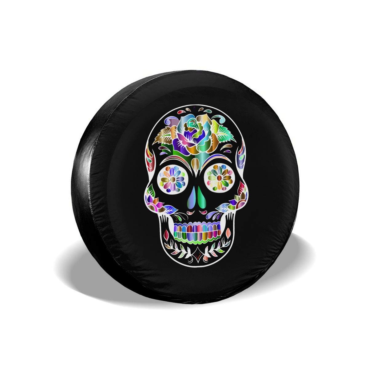 Reserveradabdeckung, prismatischer Sugar Skull Classic Reserveradabdeckung für Jeep SUV RVs Universal Fit 35,6–43,2 cm von KJHSJ