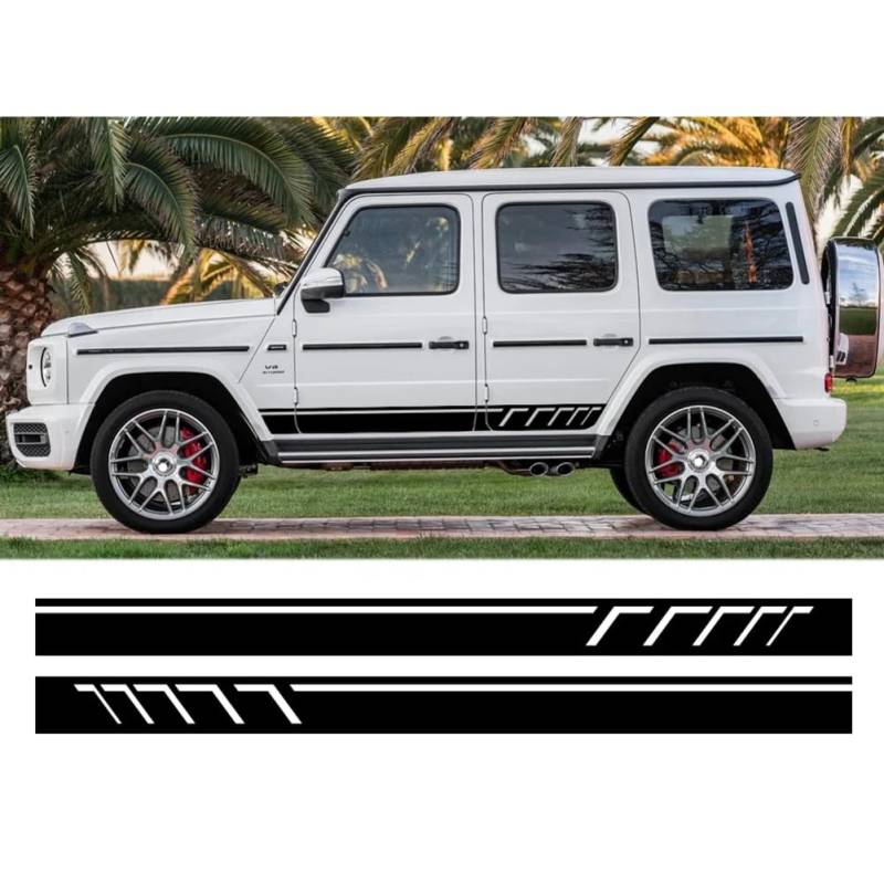 2 STÜCKE Autoseitenkarosserie-Aufkleber, für M=ercedes B=ENZ G Glas G55 G63 AMG W463 G500 Klasse G350D DIY Aufkleber Auto-Tuning-Zubehör von KJQWZNJI