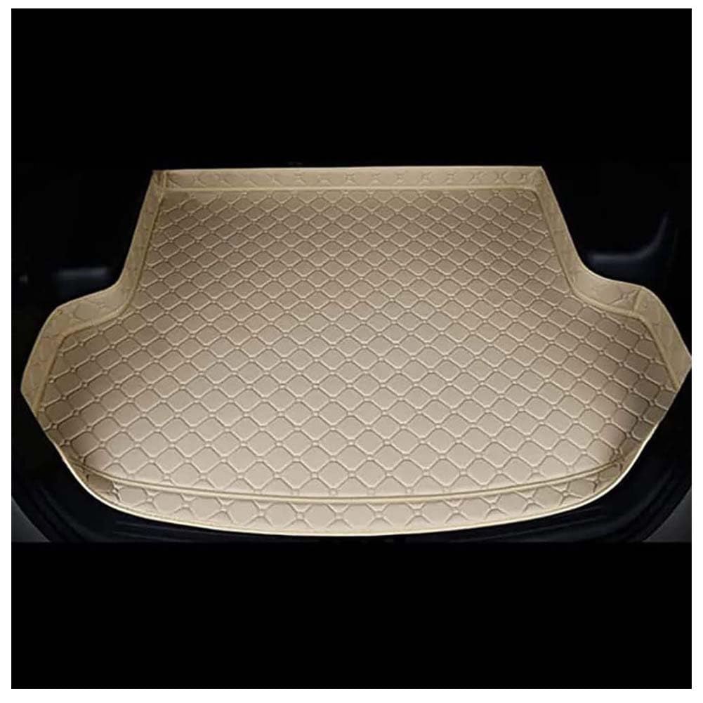 Auto Leder Kofferraummatten für Acura ZDX 2009-2013, Kofferraumwanne Teppich Schutzmatten All Weather Kofferraumschutz Innenzubehör,A/Beige von KJUHYHBhHHg