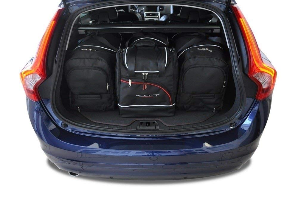 KJUST Kofferraumtaschen 4 stk kompatibel mit VOLVO V60 CROSS COUNTRY I (157) 2015-2018 von KJUST