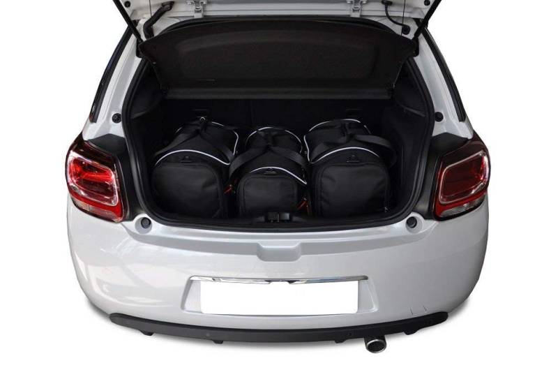 KJUST Kofferraumtaschen 3 stk kompatibel mit CITROEN DS3 HATCHBACK I (SA) 2009-2016 von KJUST