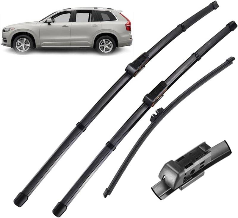 Scheibenwischer für Volvo XC90 MK2 2016-2019 2018 2017 24"20" 14", Scheibenwischer Vorne Und Hinten Wischerblätter Set Teile Ersatzwischblätter von KKAIRA