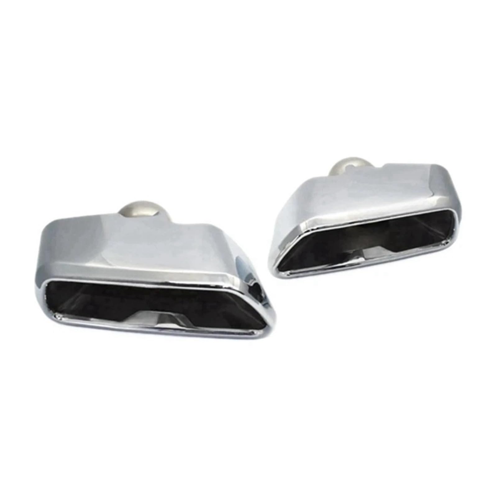 1 Paar Auspuffrohr-Schalldämpfer-Spitze, kompatibel for BMW 5er G30 G38 540 530 2018–2019, Auto-Heck-Endrohr-Spitzen, Düse, Endrohr-Zubehör(Silver) von KKGHYYMG