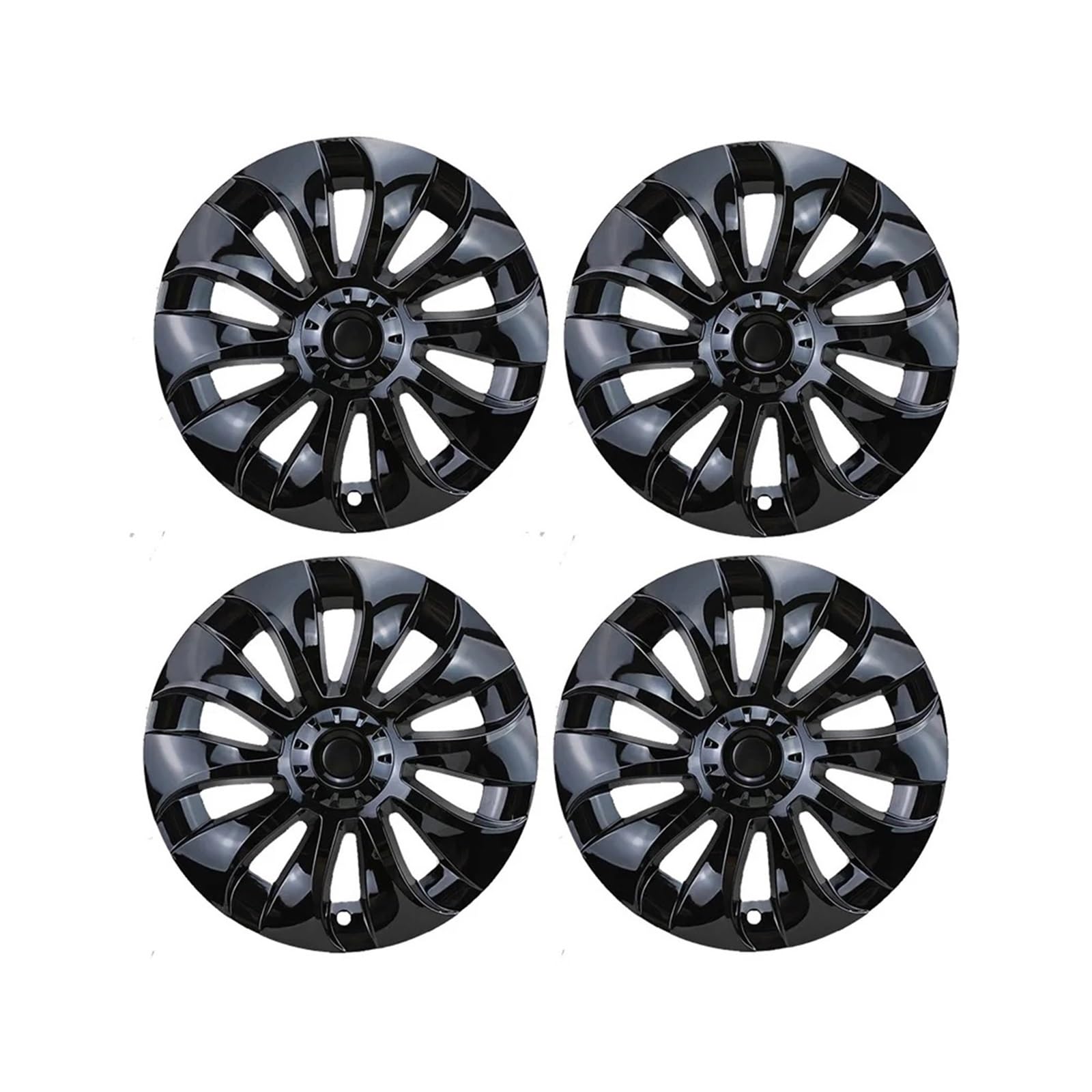 4PCS 20 Zoll Radkappen kompatibel for Tesla Model Y Radschutz Nabenabdeckkappen Felgenabdeckung Fahrzeug Auto Außenreifen Dekoration(Gloss Black) von KKGHYYMG