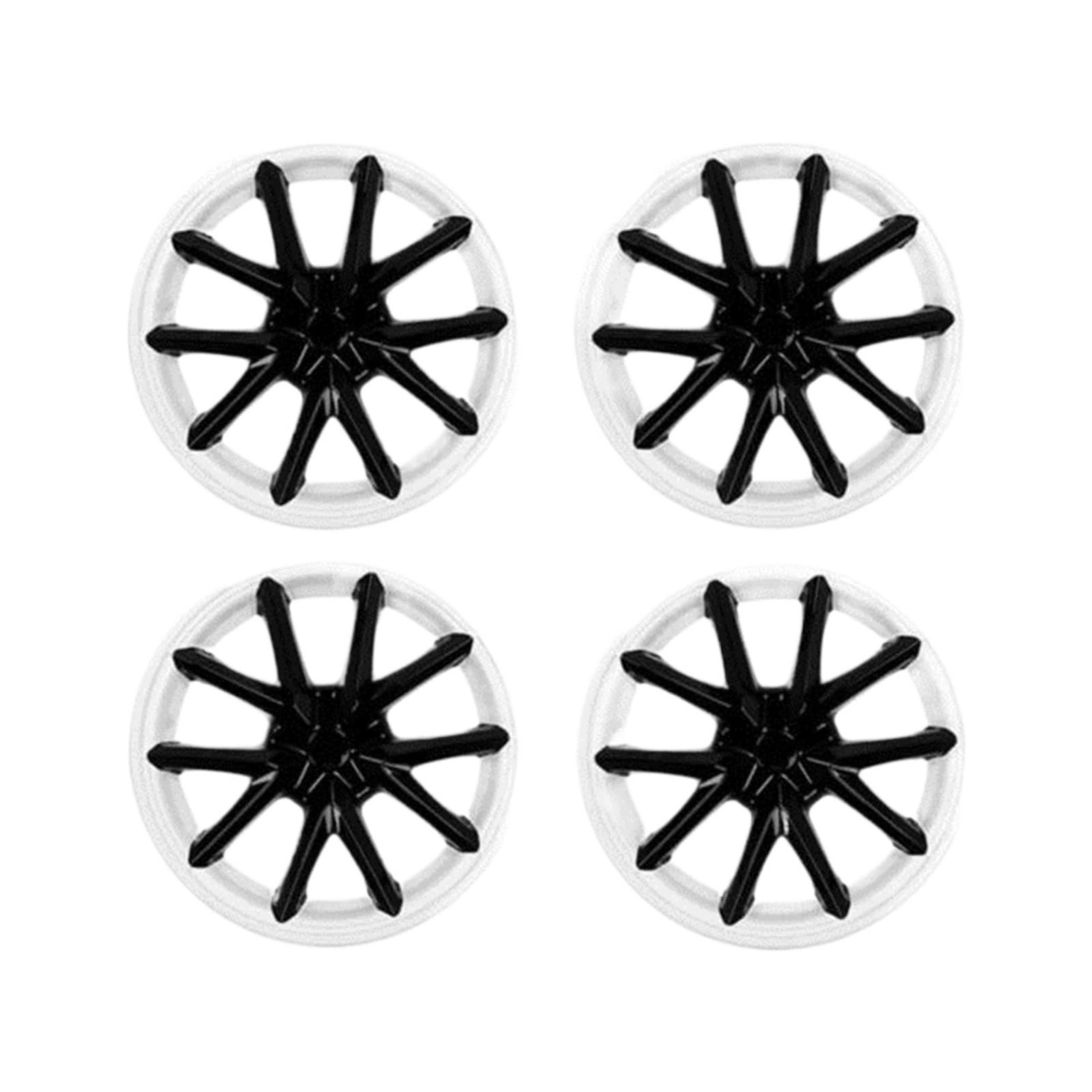 4PCS Radkappe Modell 3 2016-2022 18 Zoll Performance Radkappe Vollrandabdeckung Teile kompatibel for Tesla Ersatz-Automobilzubehör(Bright Black White) von KKGHYYMG