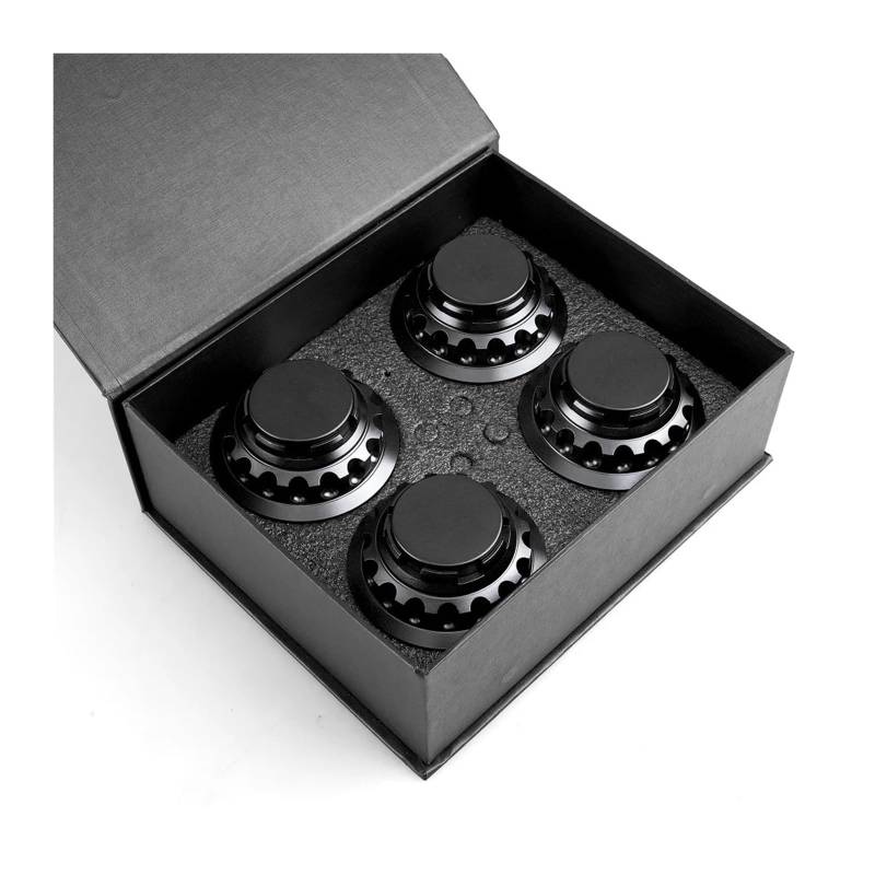 4PCS Radnabenkappen 76MM Radkappenabdeckung Kompatibel Für Porsche 917 918 Kompatibel Für Cayenne Kompatibel Für Cayman Radkappen(Black) von KKGHYYMG