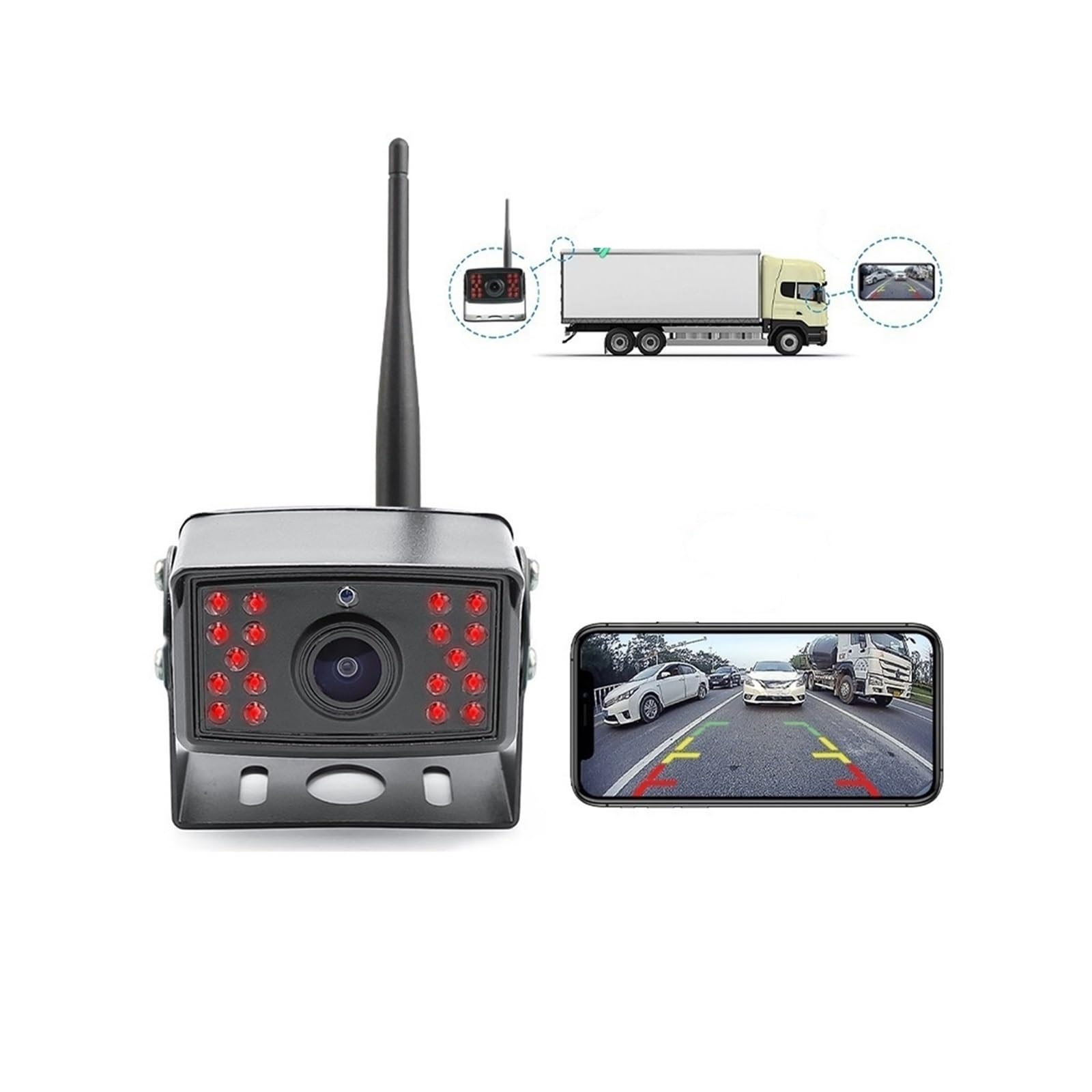 5G WiFi Wireless Reverse Backup Kamera Auto DVR Recorder Kamera for LKW, Wohnmobil, Wohnmobil, Anhänger von KKGHYYMG