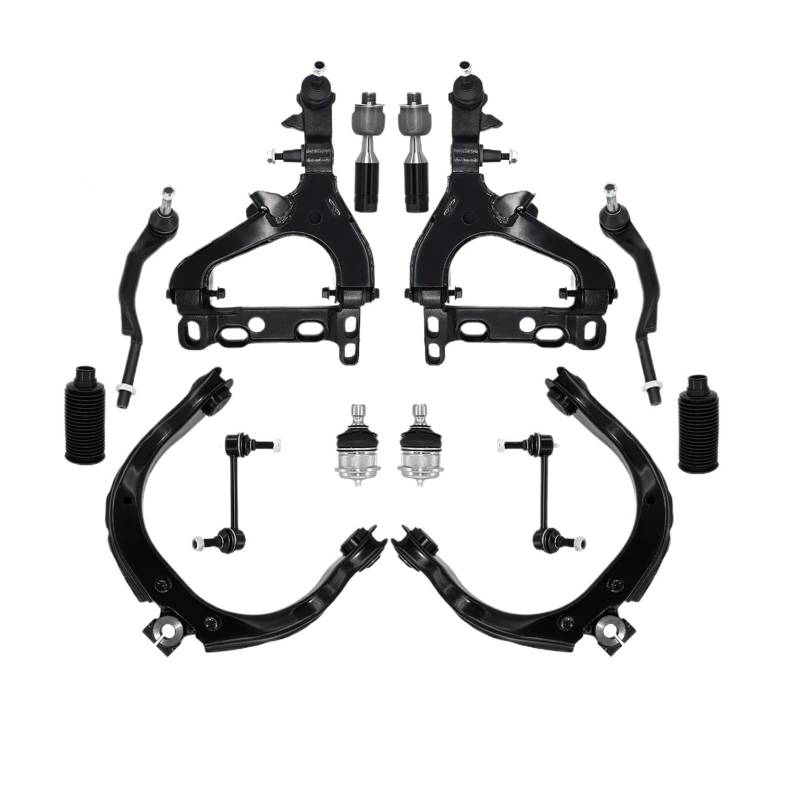 7-teiliges Aufhängungsset, Querlenker, Stabilisatoren, Spurstangen, kompatibel mit RAINIER, kompatibel mit GMC, kompatibel mit ISUZU SAAB 2004–2007(Driver Side) von KKGHYYMG