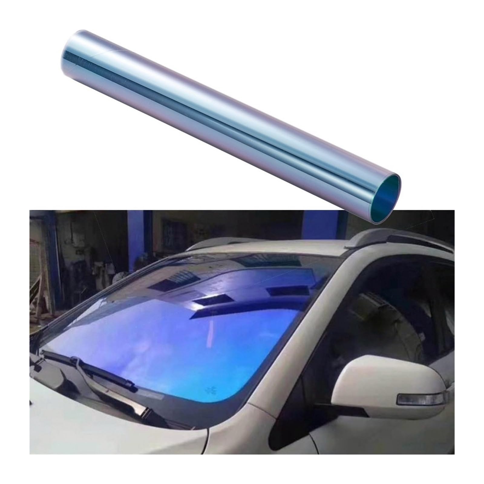 Auto-Fenster-Tönungsfolien UV99% VLT60% Sonnenschutzfolie for Frontscheibe, Windschutzscheibe, 75 cm x 3 m(0.75Mx3M) von KKGHYYMG