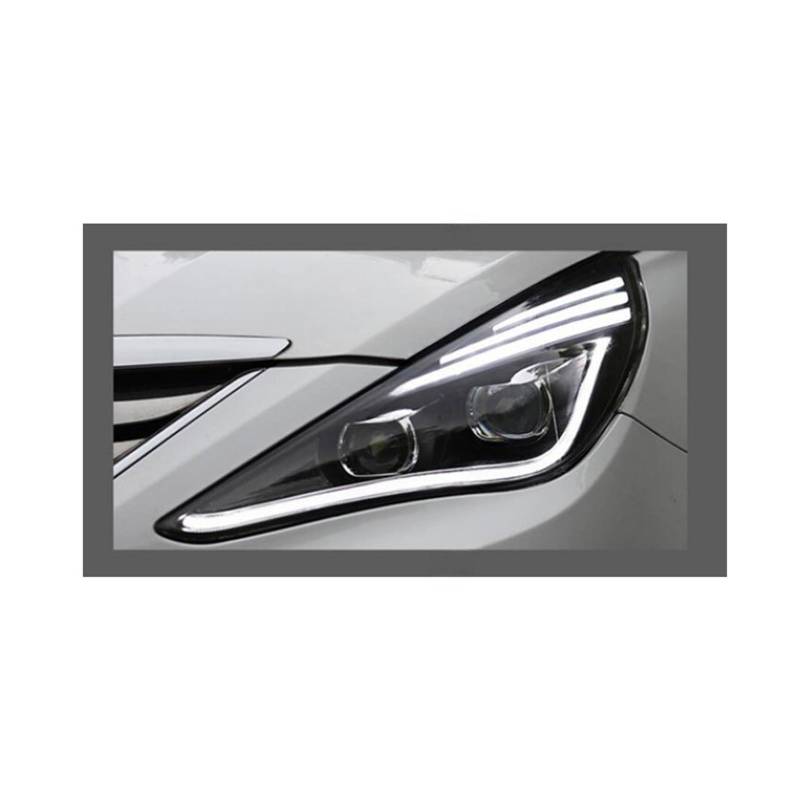 Auto-Styling Kompatibel for Sonata-Scheinwerfer 2011-2014 LED-Scheinwerfer DRL Bi-Xenon-Objektiv Fernlicht Parkplatz Nebelscheinwerfer(Led bulbs) von KKGHYYMG