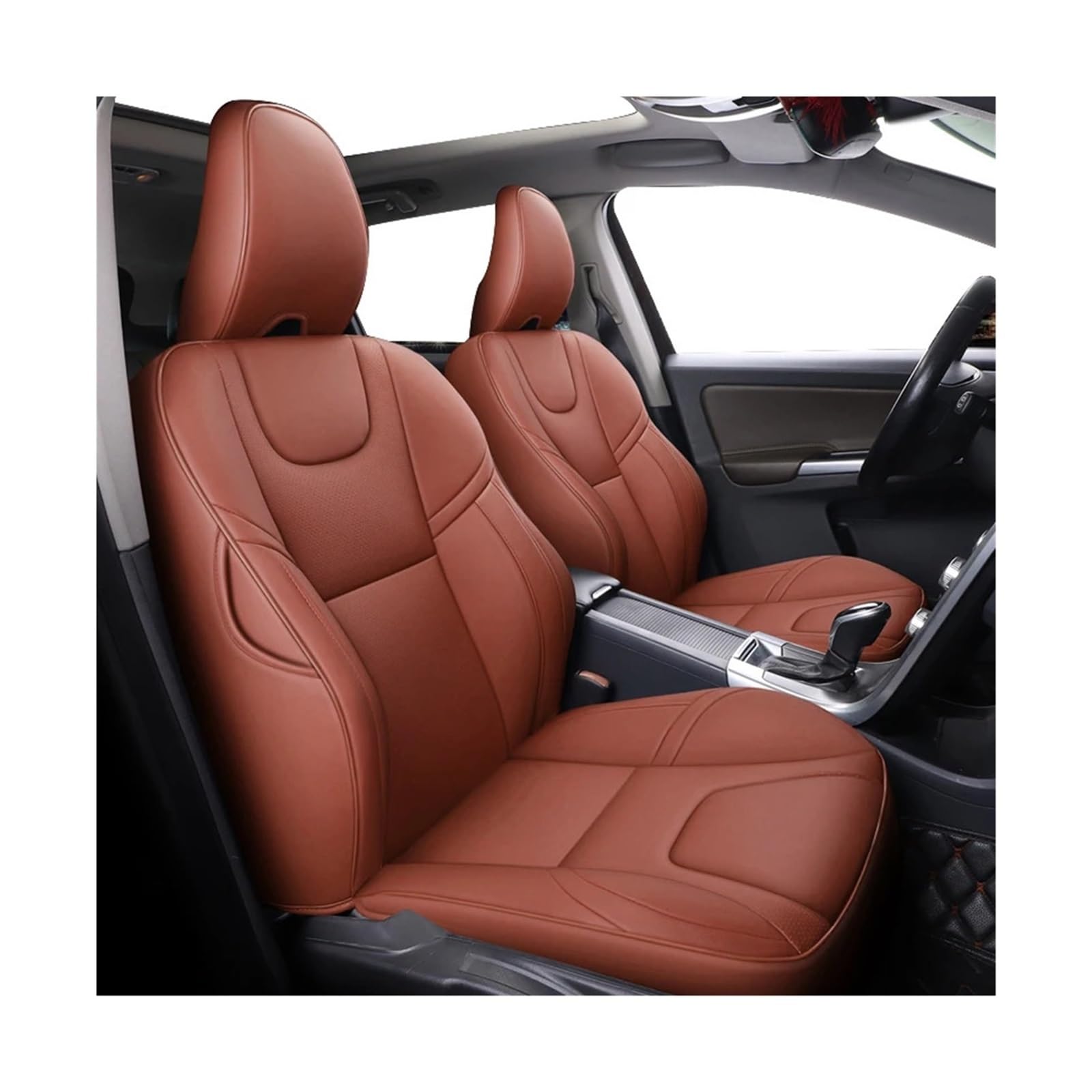 Autositzabdeckung kompatibel for Volvo XC60 2011-2017 V60 2012-2015 S60 2011-2013 Autozubehör(Color 4) von KKGHYYMG