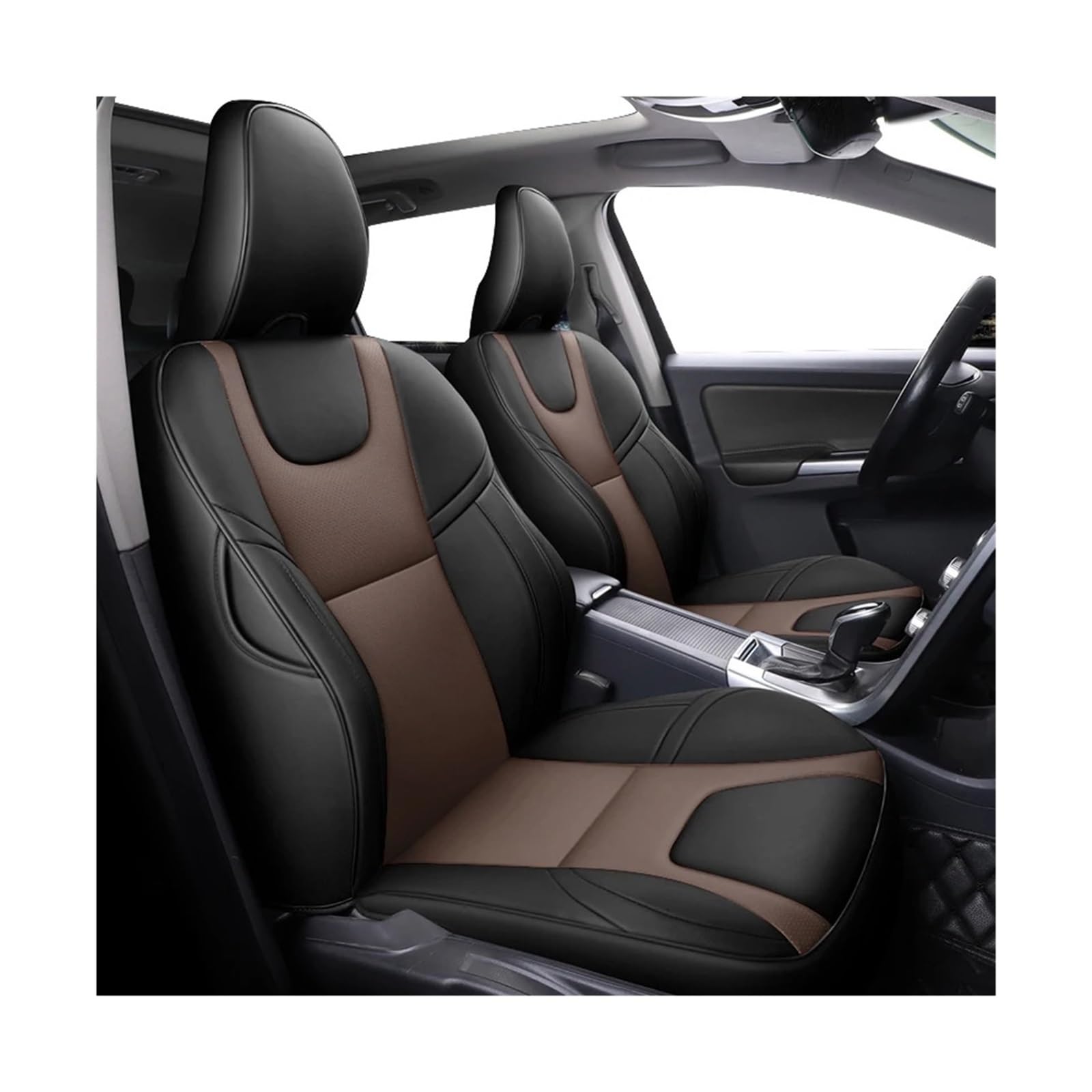 Autositzabdeckung kompatibel for Volvo XC60 2011-2017 V60 2012-2015 S60 2011-2013 Autozubehör(Color 5) von KKGHYYMG