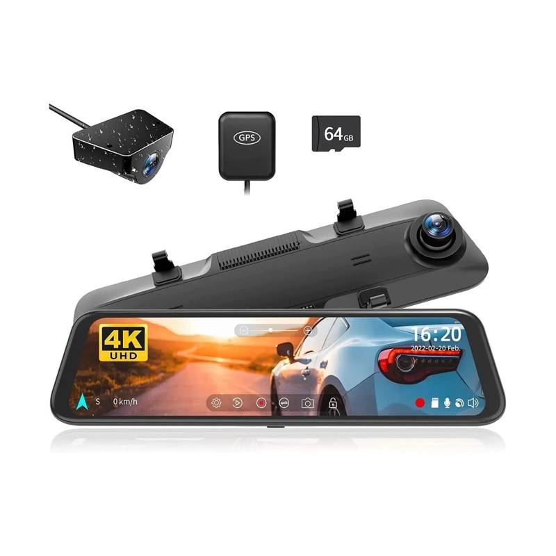 G850 V02 WIFI Vorne und Hinten 4K Dash Cam Auto Kamera WDR 1080P Dash Kamera for Auto FOV170 auto Dvr GPS Nachtsicht(No hardwired kit) von KKGHYYMG