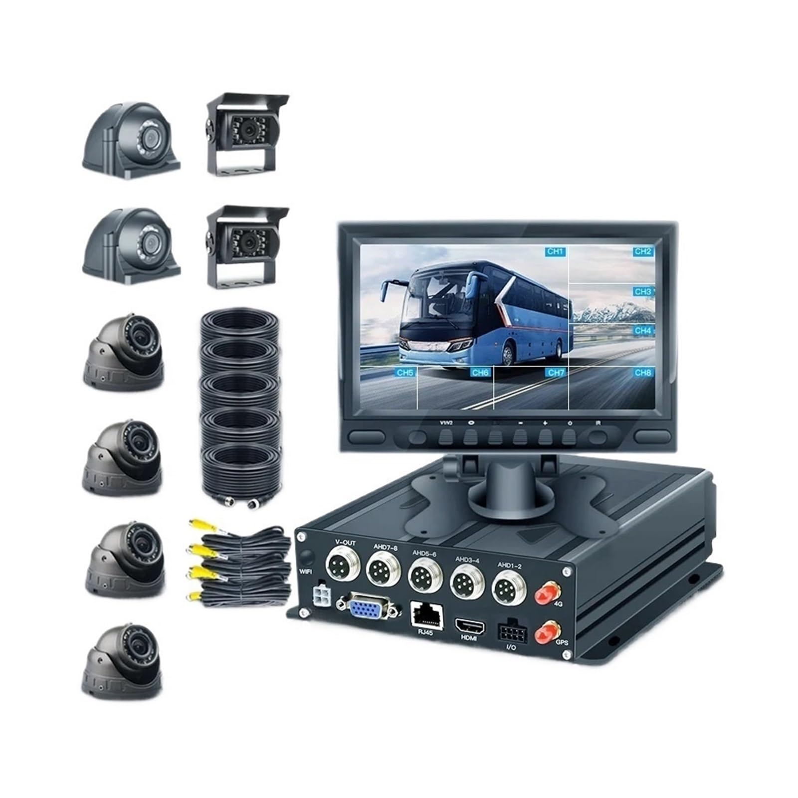 KKGHYYMG 360-Grad-All-in-One-Eingang, 8-Kanal-SD-DVR, 4G, GPS, LKW-Bus-Sicherheit, MDVR-Kamerasystem von KKGHYYMG