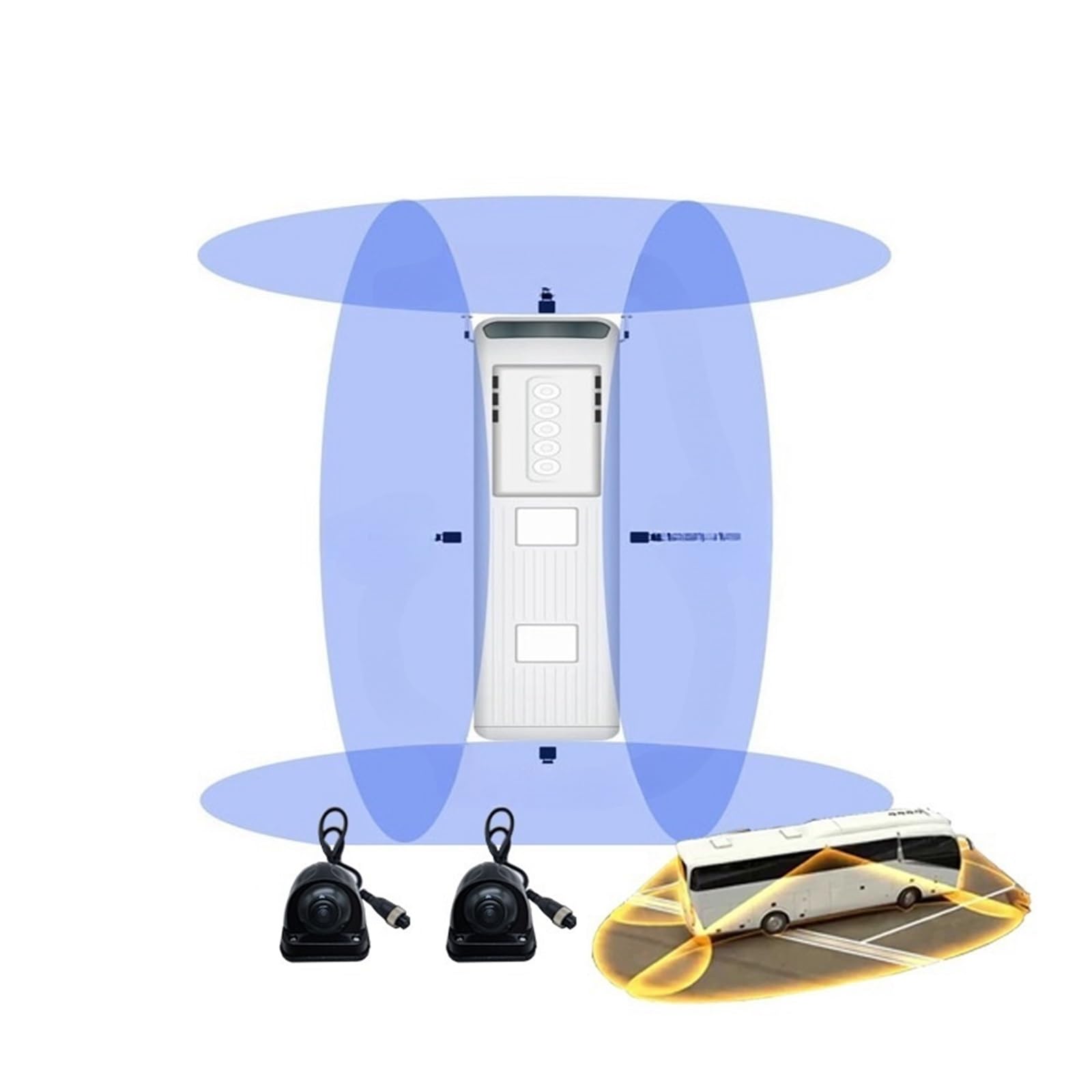 KKGHYYMG 3D-Vogelperspektive, 4-Wege-Autokamera, 360-Grad-Vogelperspektive, LKW-Bus-Kamera von KKGHYYMG