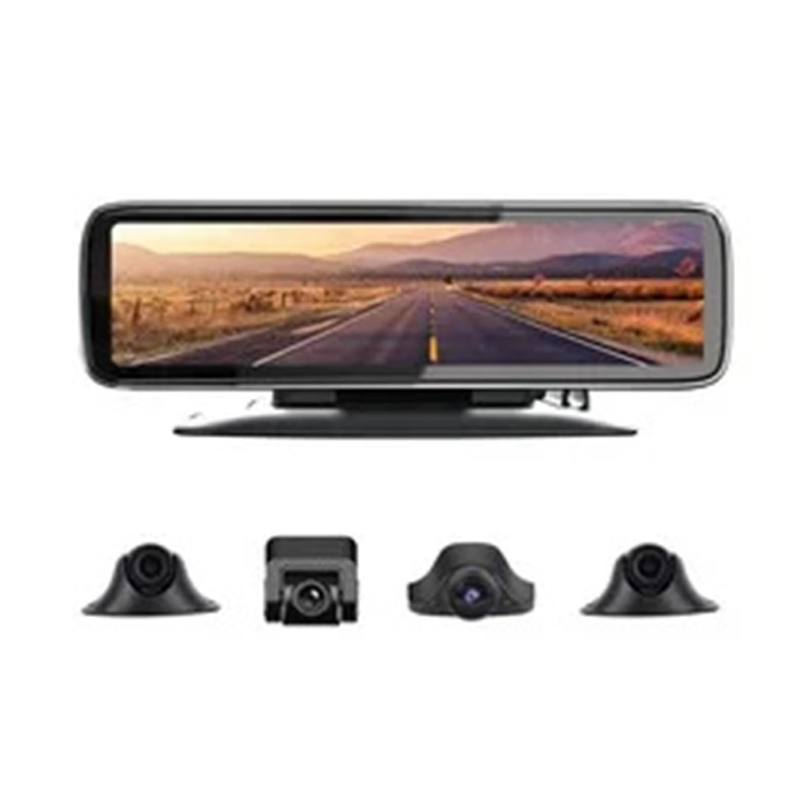 KKGHYYMG Dashcams LKW-DVR-System 12-Zoll-Touchscreen-GPS-Autokamera Dashcam 4-Kanal-Mobil-DVR 4-Kanal-Dashcam von KKGHYYMG